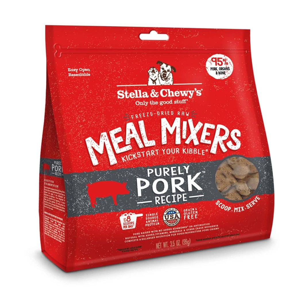 Stella & Chewy's Dog Freeze Dried Raw Meal Mixers Pork 18oz