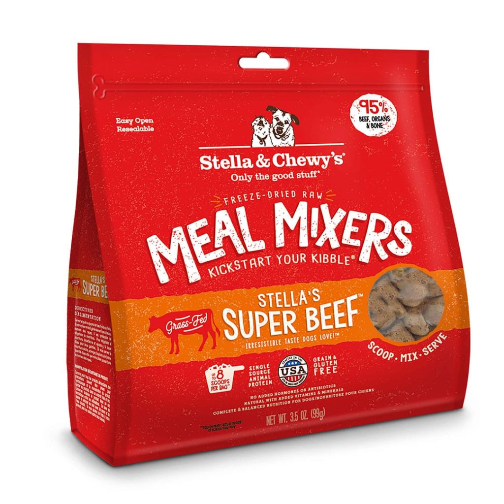 Stella & Chewy's Dog Beef Freeze Dried Raw Meal Mixers 3.5oz