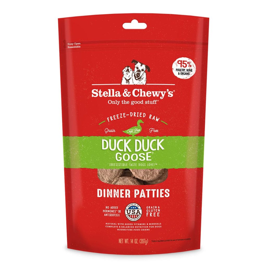 Stella & Chewy's Dog Duck Goose Freeze Dried Raw Dinner Patties 5.5oz