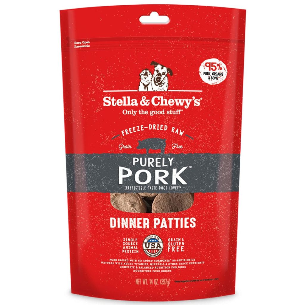 Stella & Chewy's Dog Pork Freeze Dried Raw Dinner Patties 14oz