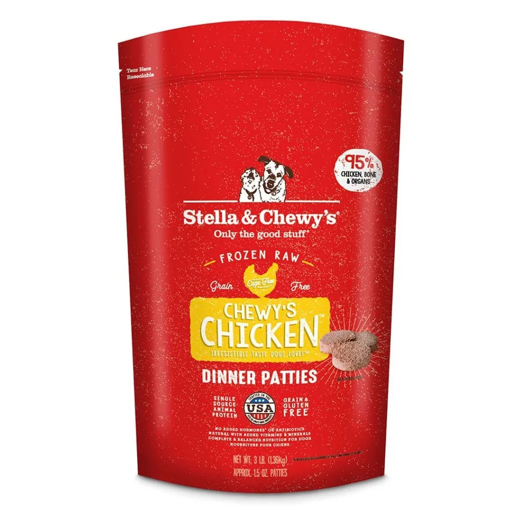 Stella & Chewy's Dog Chicken Frozen Raw Dinner Patties 12#