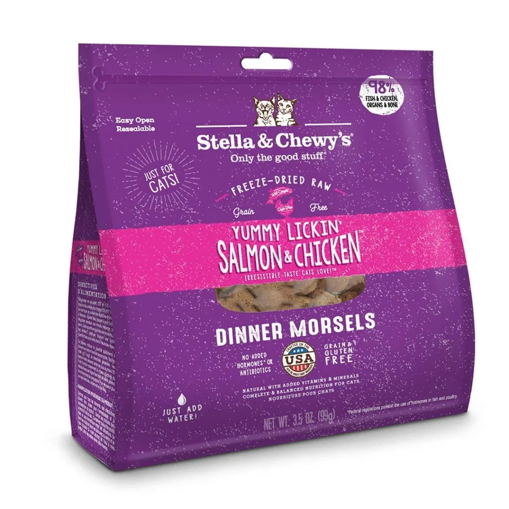 Stella & Chewy's Cat Salmon & Chicken Freeze Dried Raw Dinner Morsels 8oz