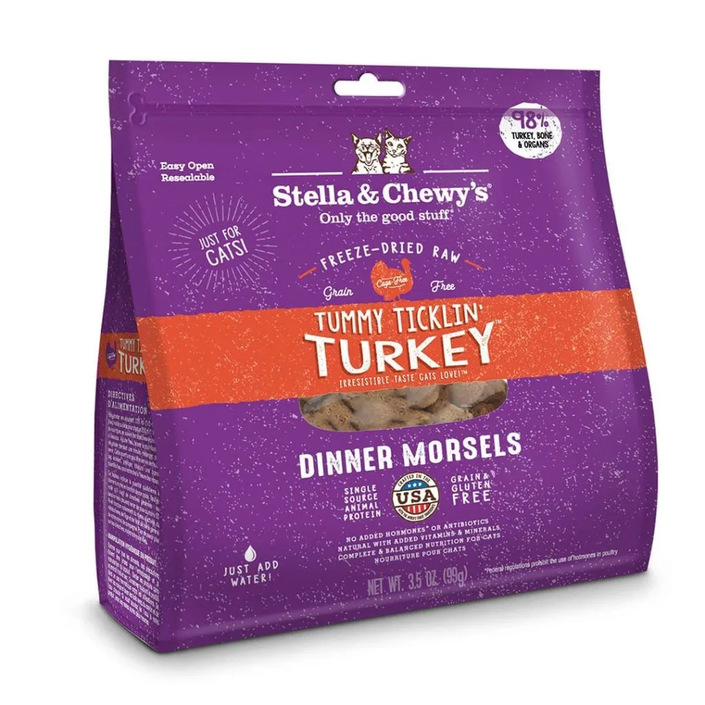Stella & Chewy's Cat Turkey Freeze Dried Raw Dinner Morsels 3.5oz
