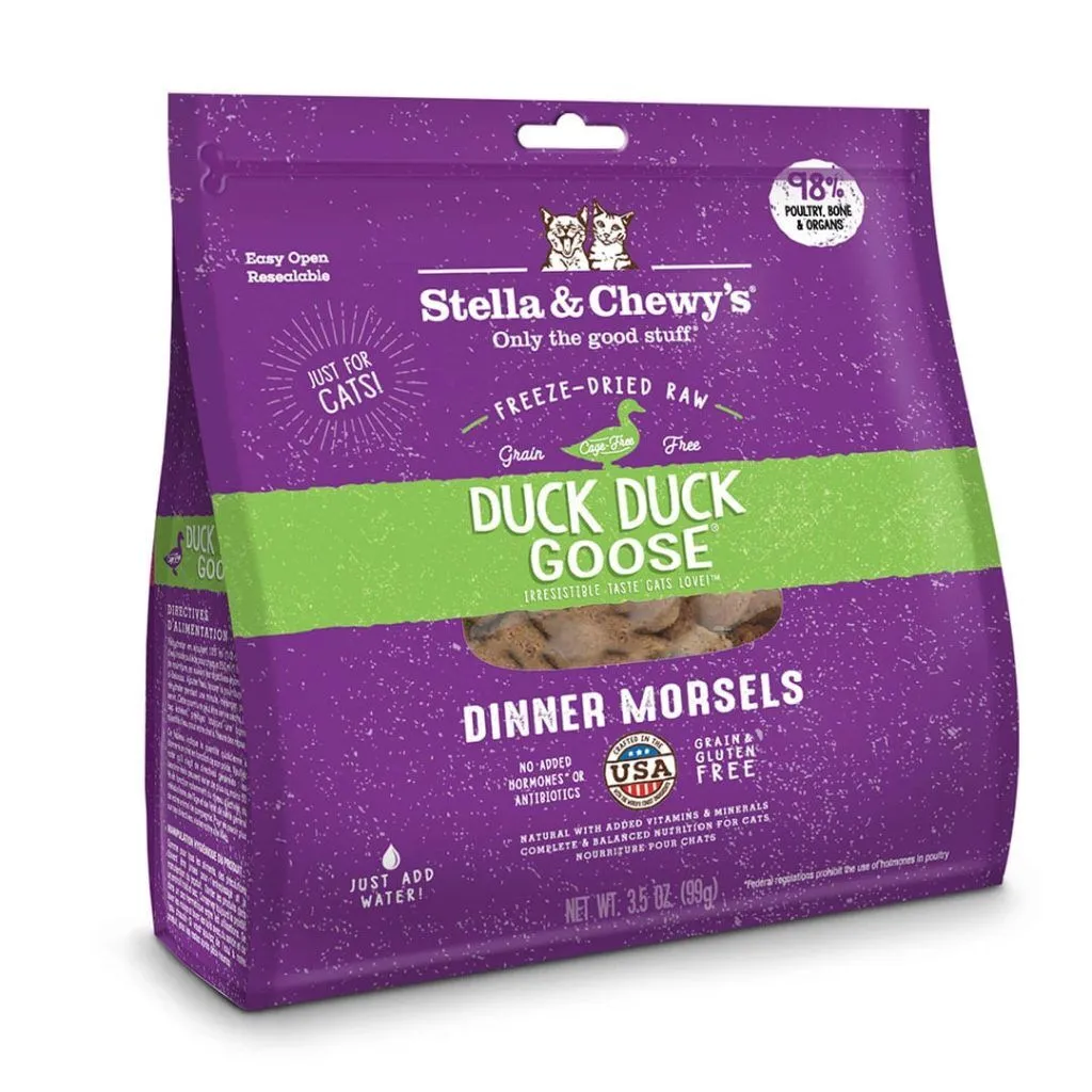 Stella & Chewy's Cat Duck Goose Freeze Dried Raw Dinner Morsels 3.5oz