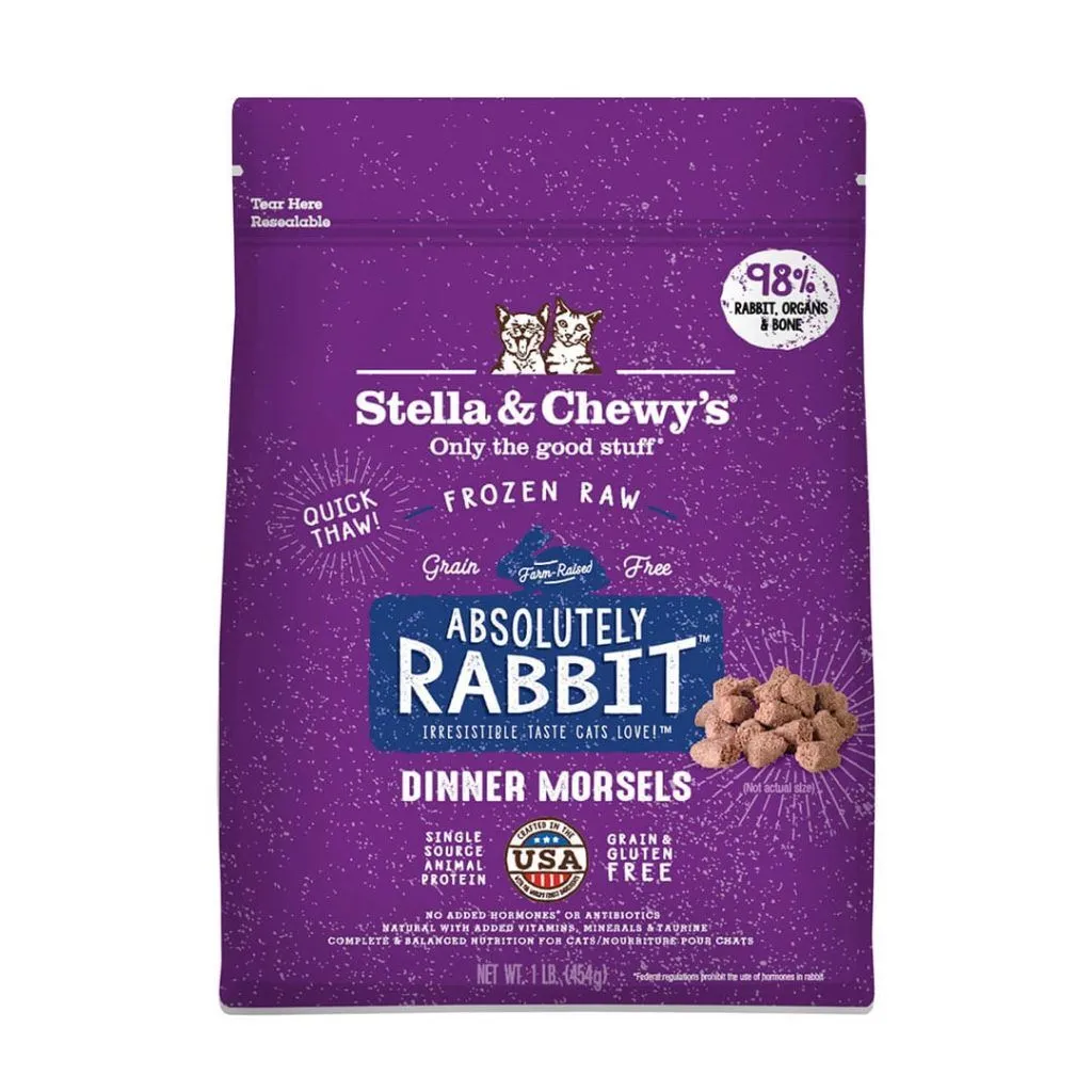 Stella & Chewy's Cat Frozen Raw Rabbit Morsels 1.25#