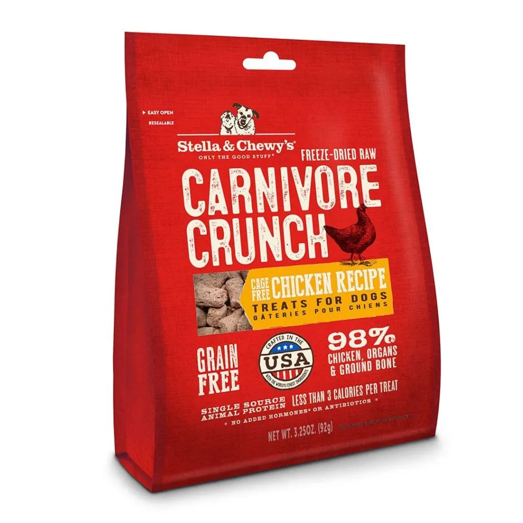 Stella & Chewy's Dog Treats Carnivore Crunch Chicken 3.25oz