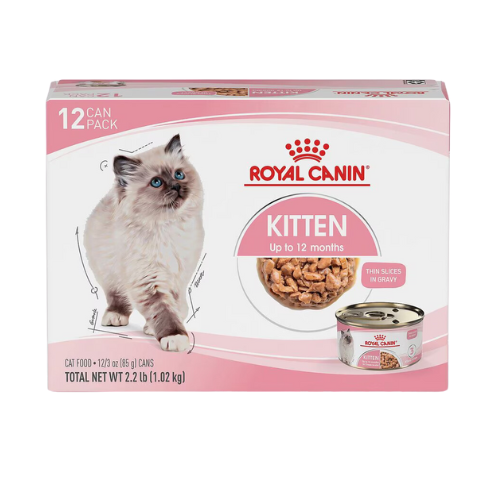 Royal Canin Cat Food Kitten Thin Slices in Gravy Can 3oz 12 Pack