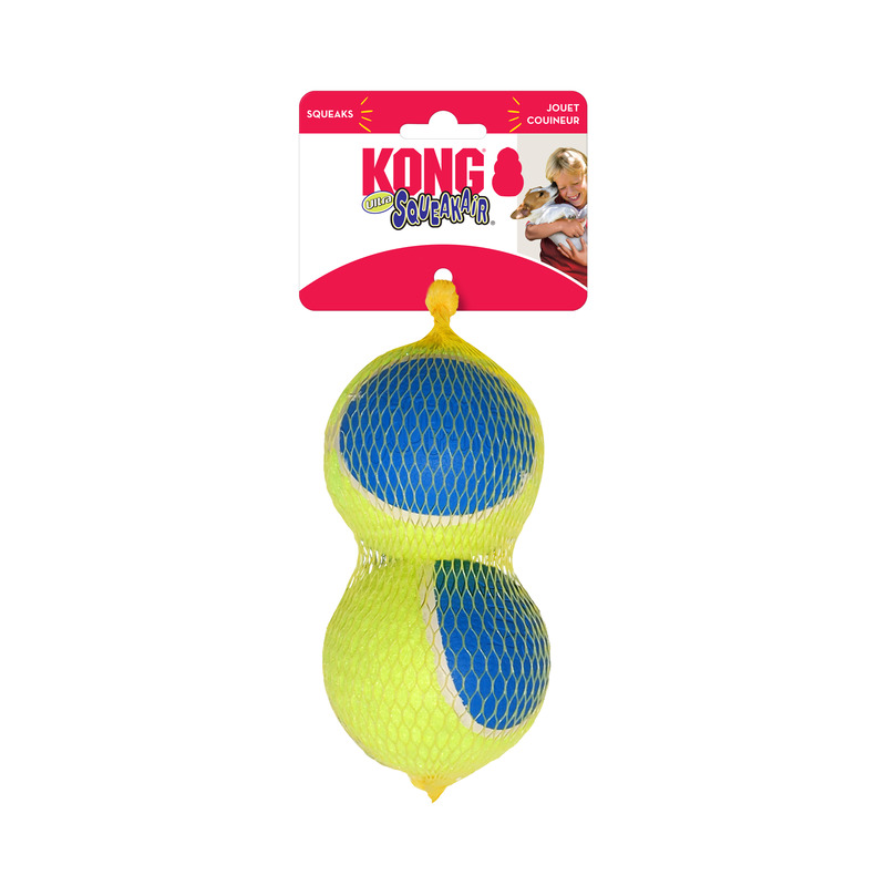 Kong Dog Toy Ultra Squeakair Ball Large 2 Pack