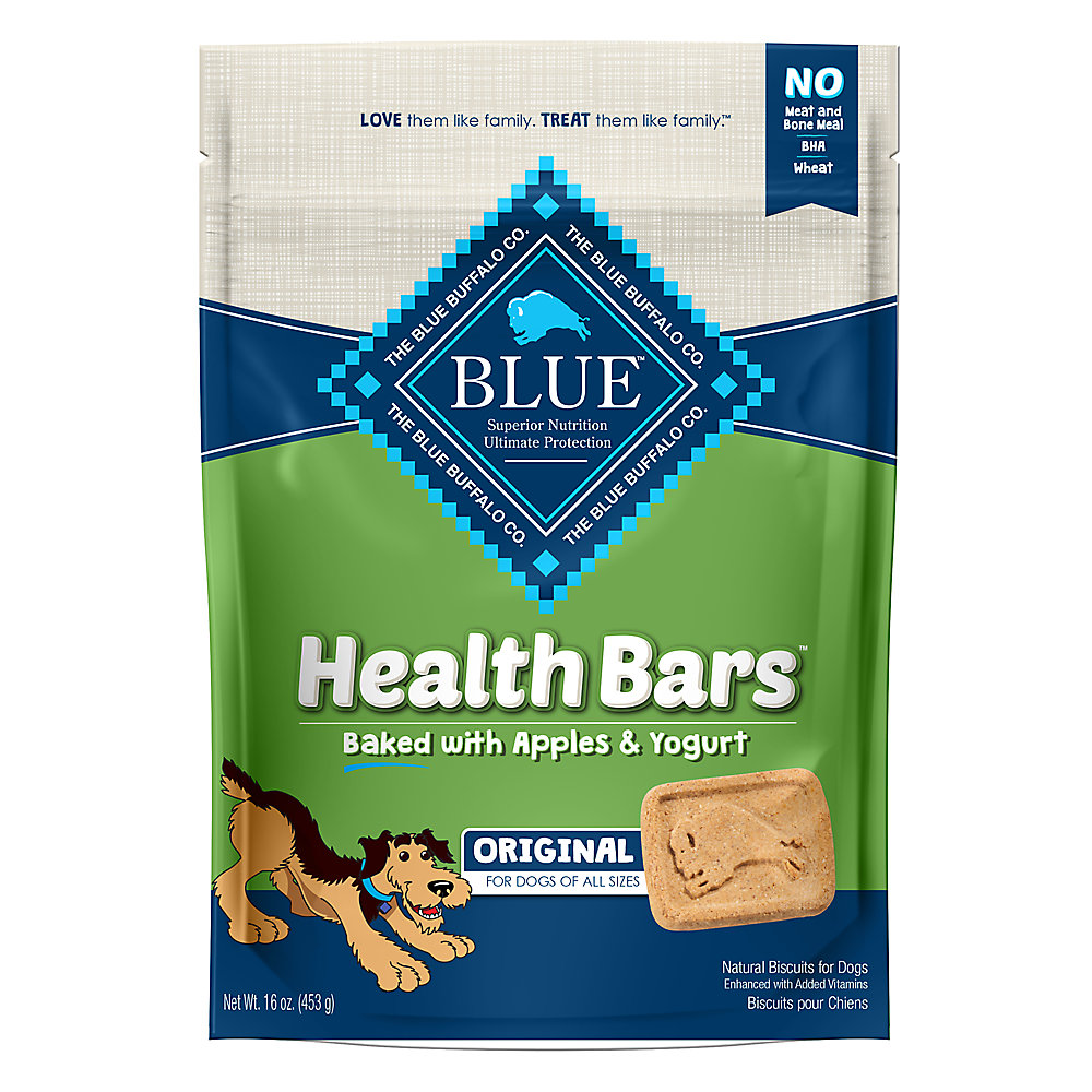 Blue Buffalo Dog Treats Crunchy Health Bars Apple & Yogurt 16oz