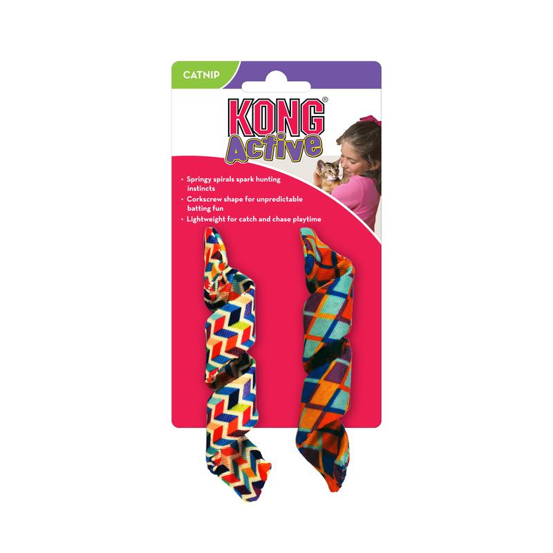 Kong Cat Toy Active Curlz Catip 2 Pack