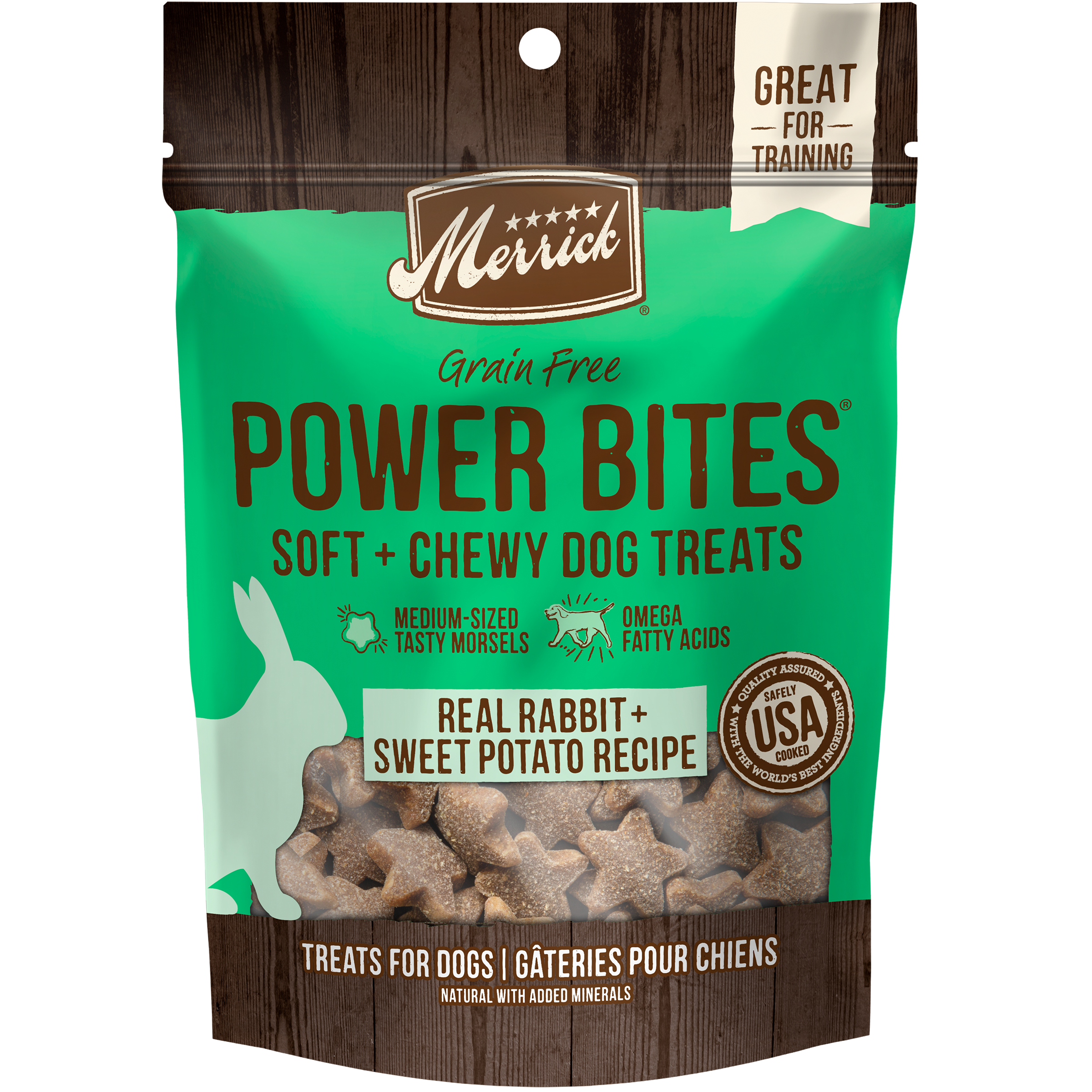 Merrick Power Bites Dog Treats Rabbit 6oz