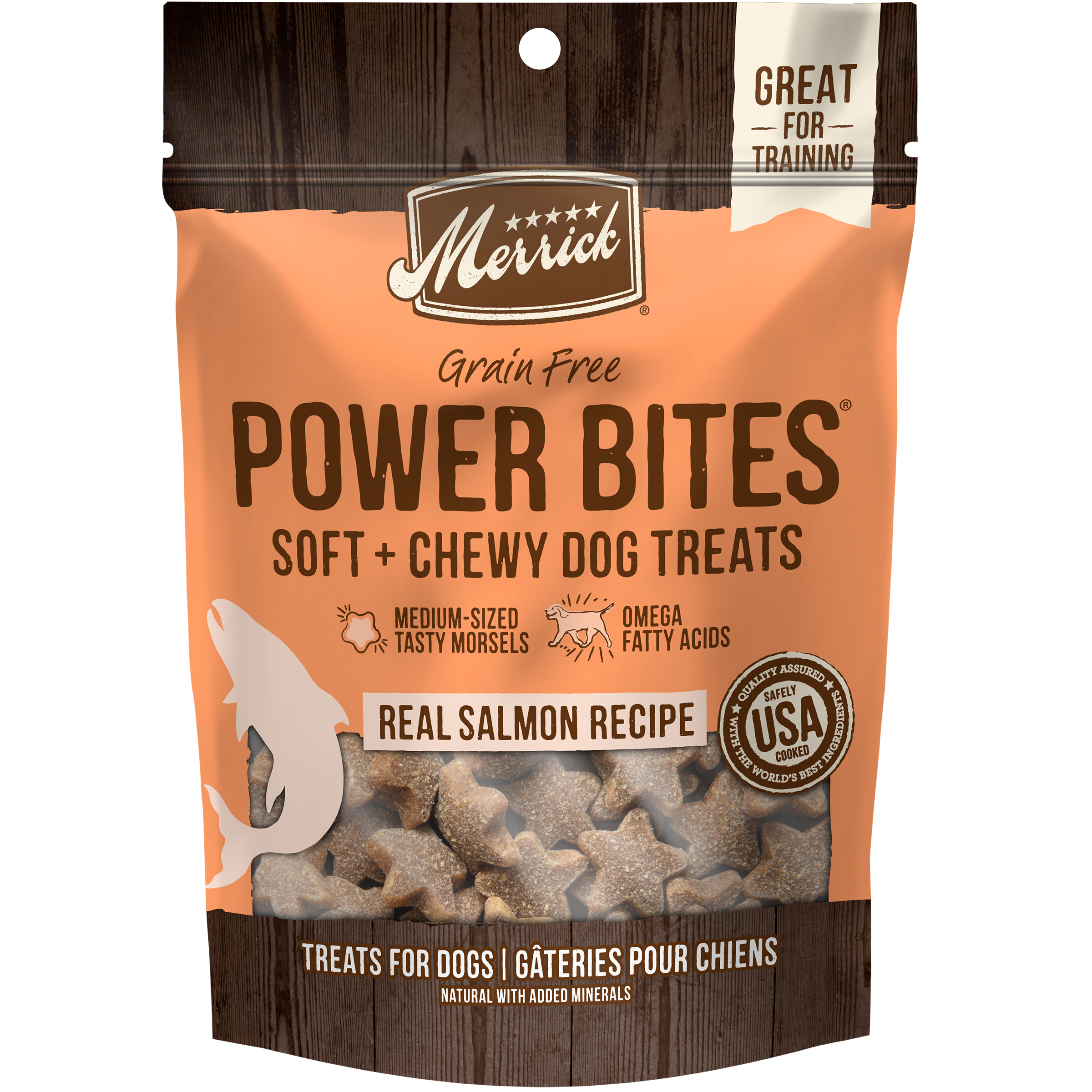 Merrick Power Bites Dog Treats Salmon 6oz