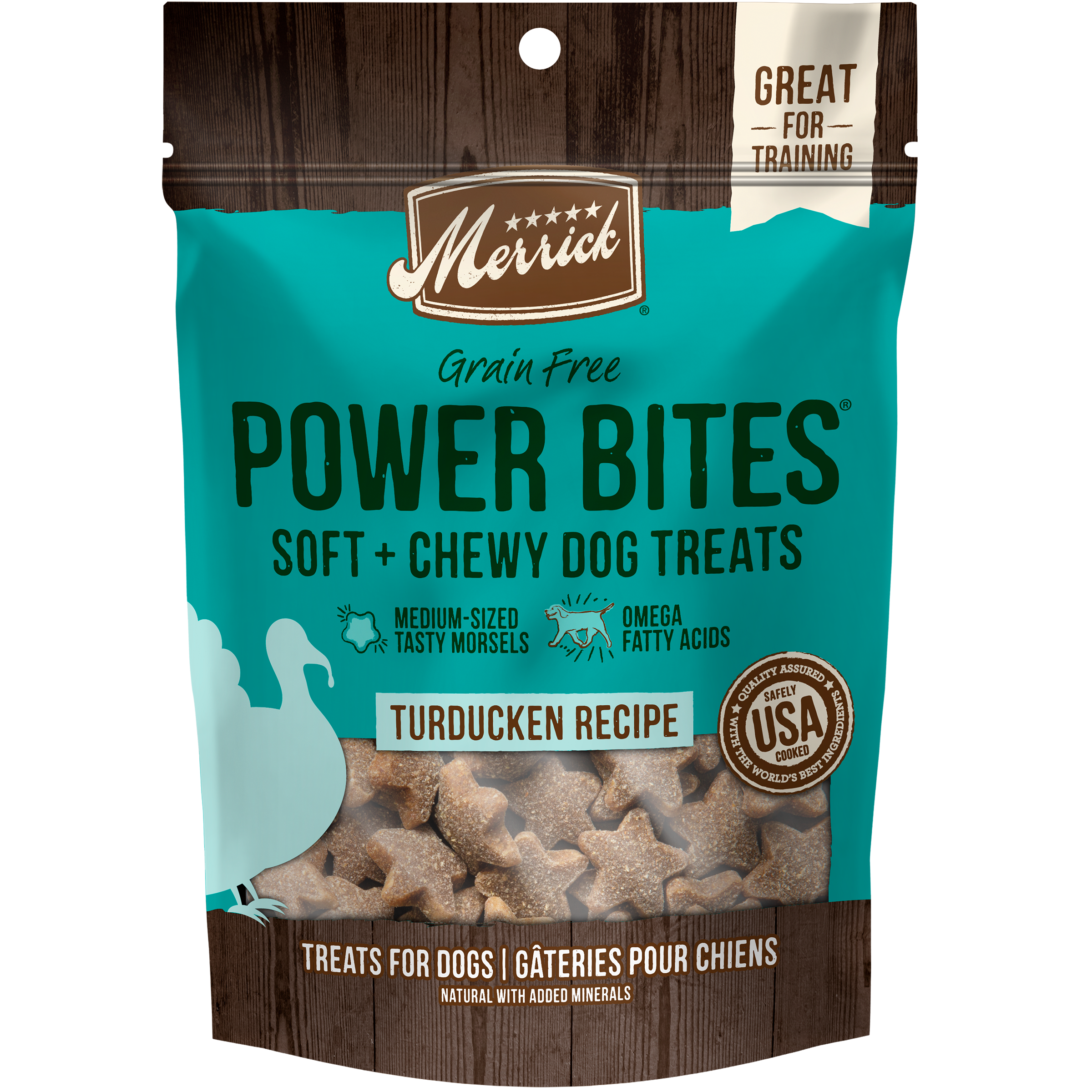 Merrick Power Bites Dog Treats Turducken 6oz