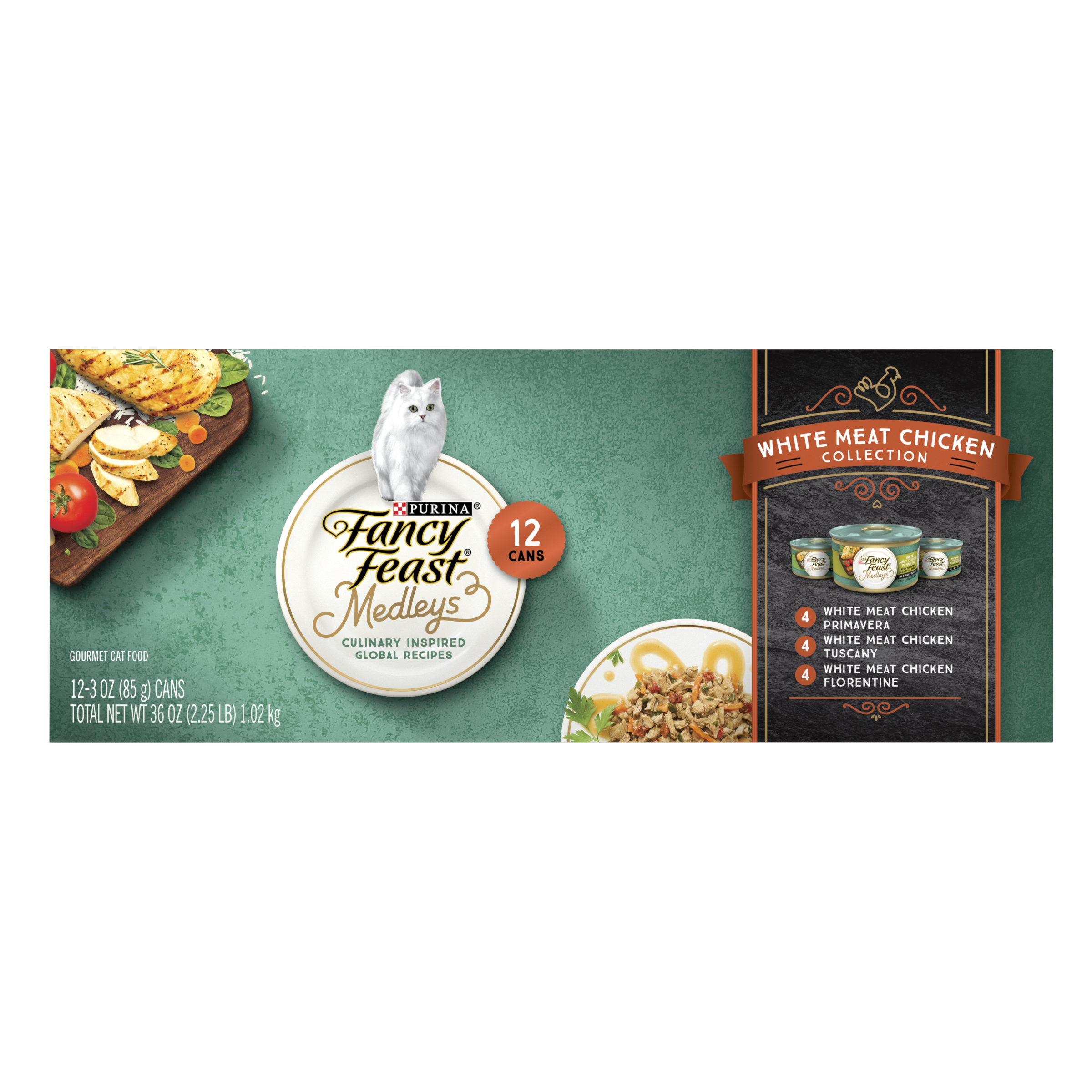 Purina Fancy Feast Medleys Cat Chicken Variety Pack 12ct 3oz cans