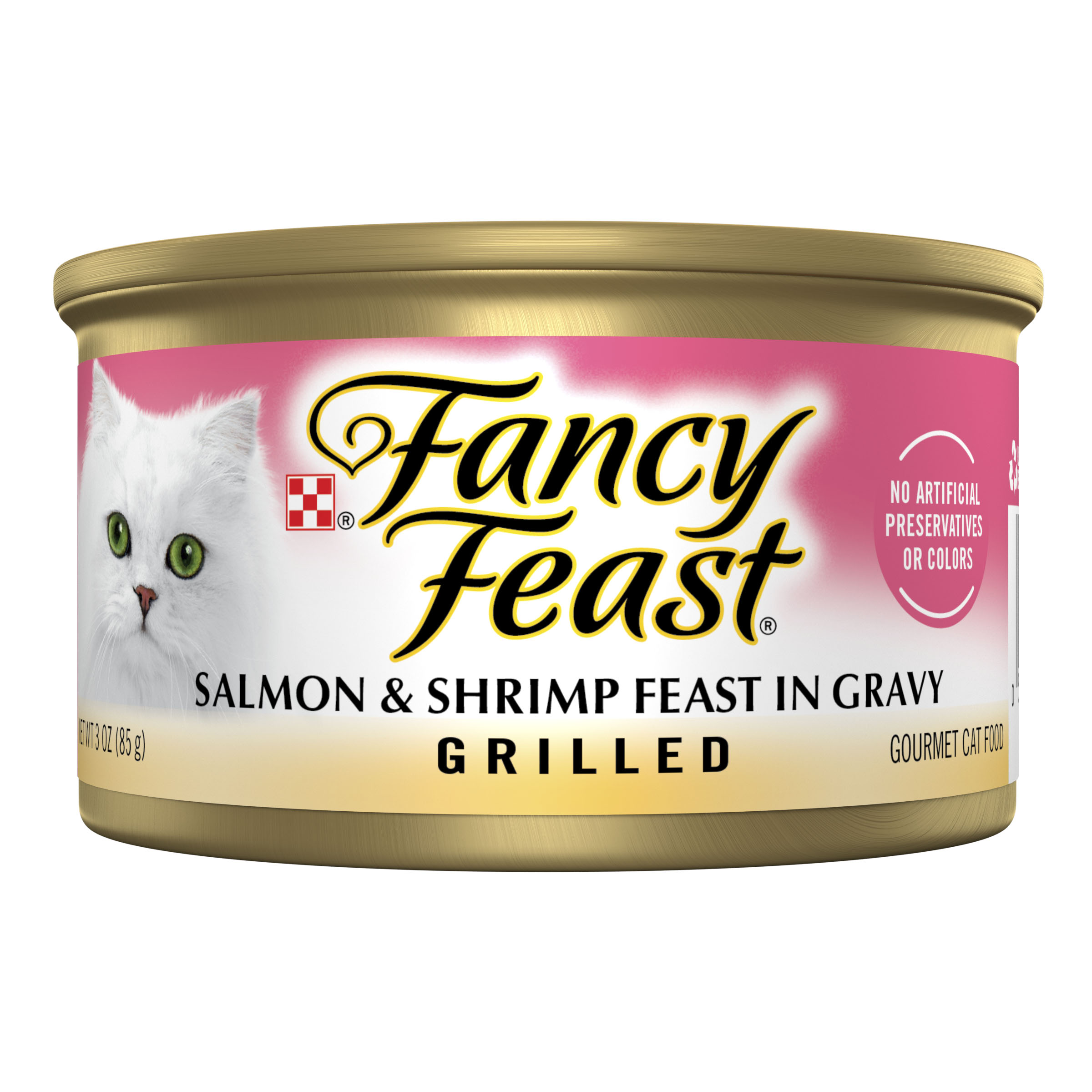 Purina Fancy Feast Cat Grilled Salmon & Shrimp in Gravy 3oz can