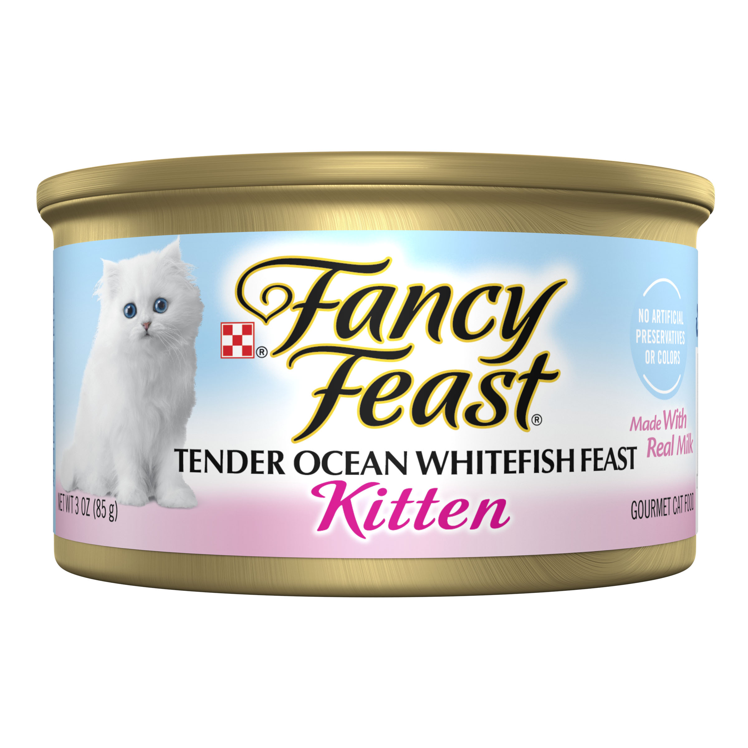 Purina Fancy Feast Kitten Tender Ocean Whitefish 3oz can