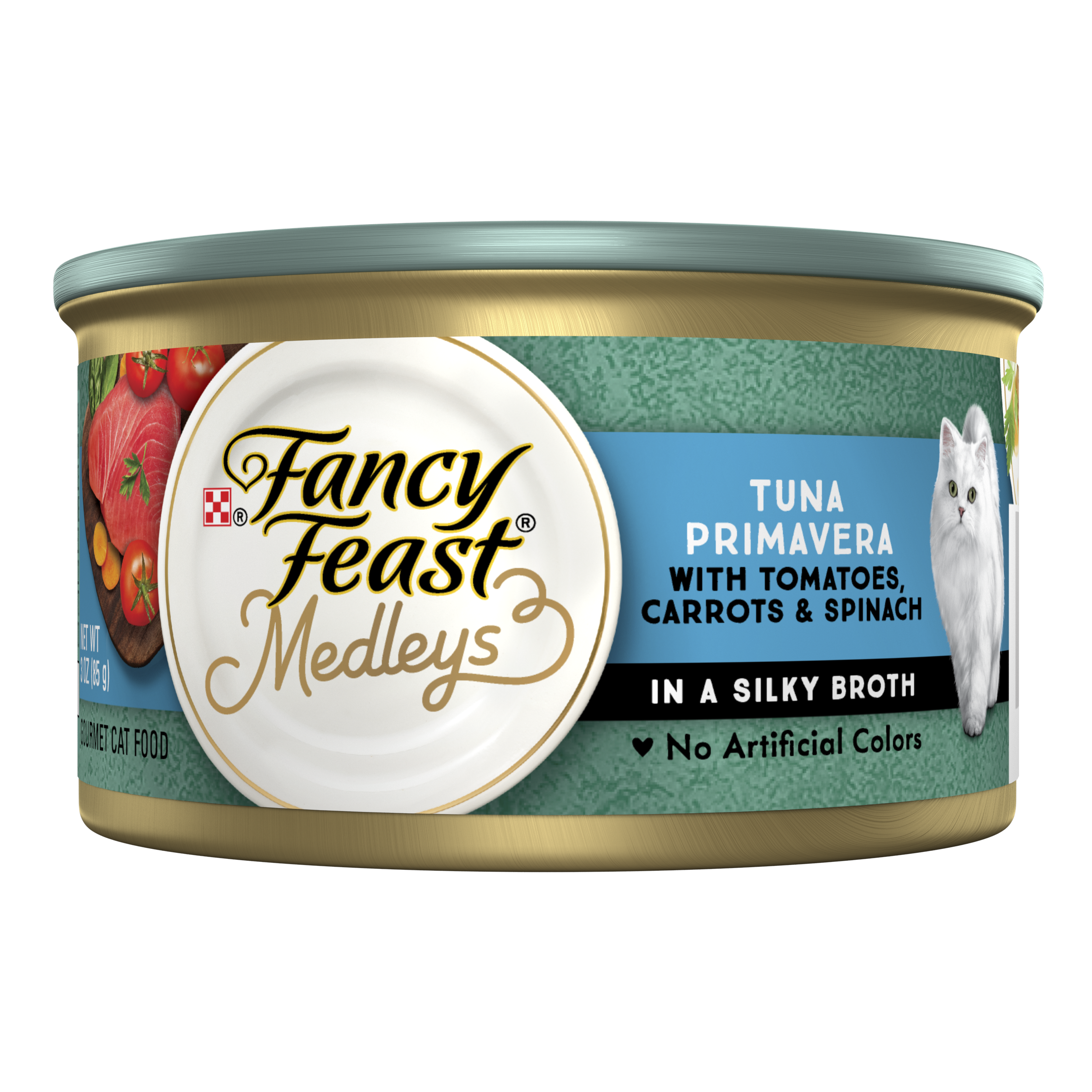 Purina Fancy Feast Medleys Cat Tuna W/ Veggies & Greens in Sauce 3oz can