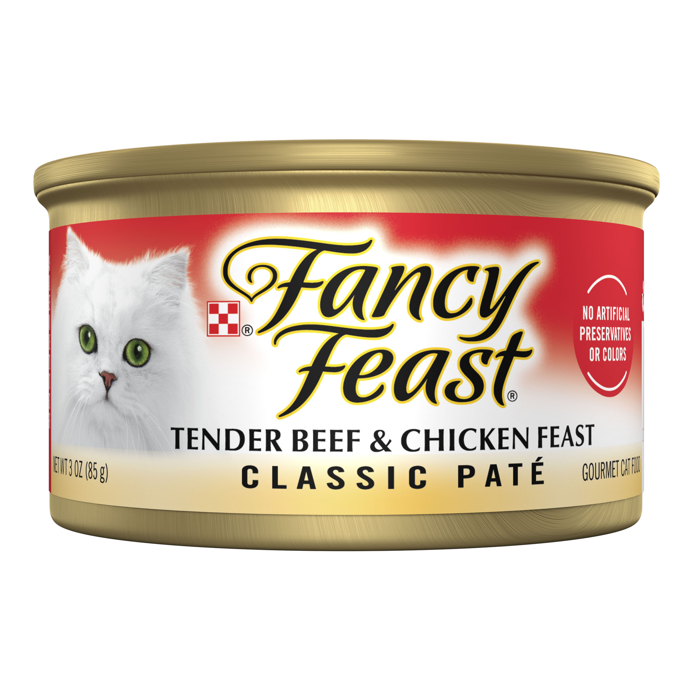 Purina Fancy Feast Pate Cat Grain Free Tender Beef & Chicken 3oz can