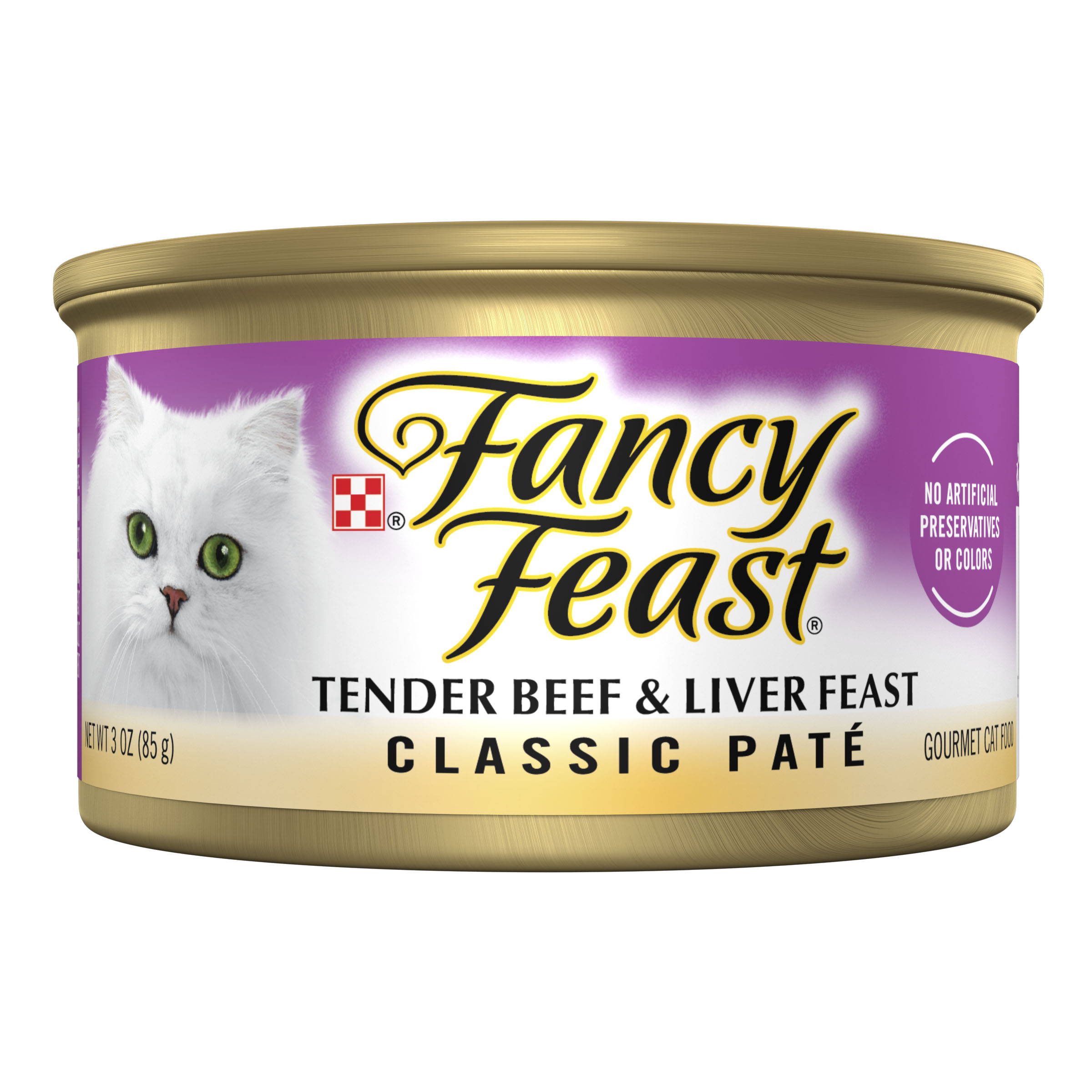 Purina Fancy Feast Pate Cat Grain Free Tender Beef & Liver 3oz can