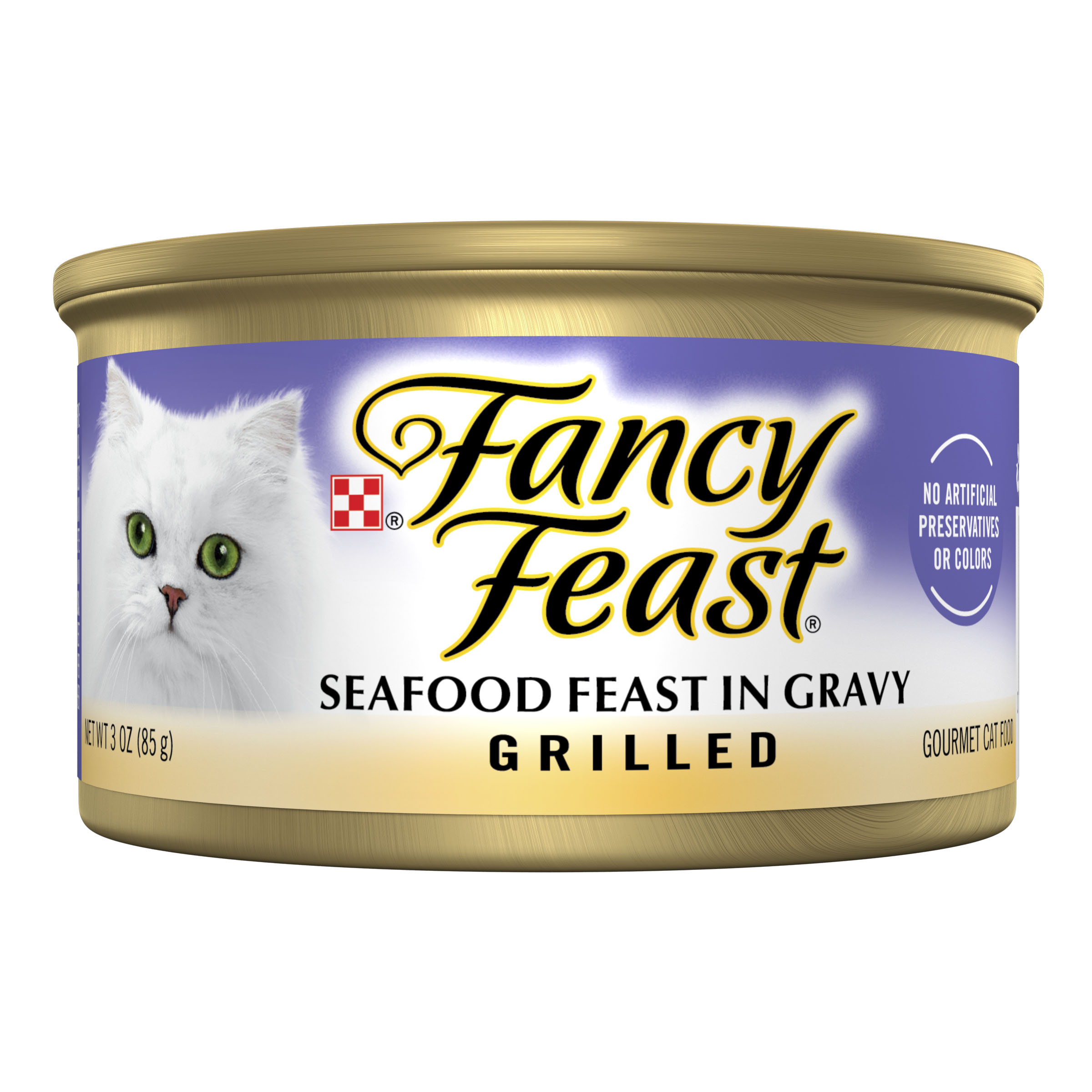 Purina Fancy Feast Cat Grilled Seafood in Gravy 3oz can