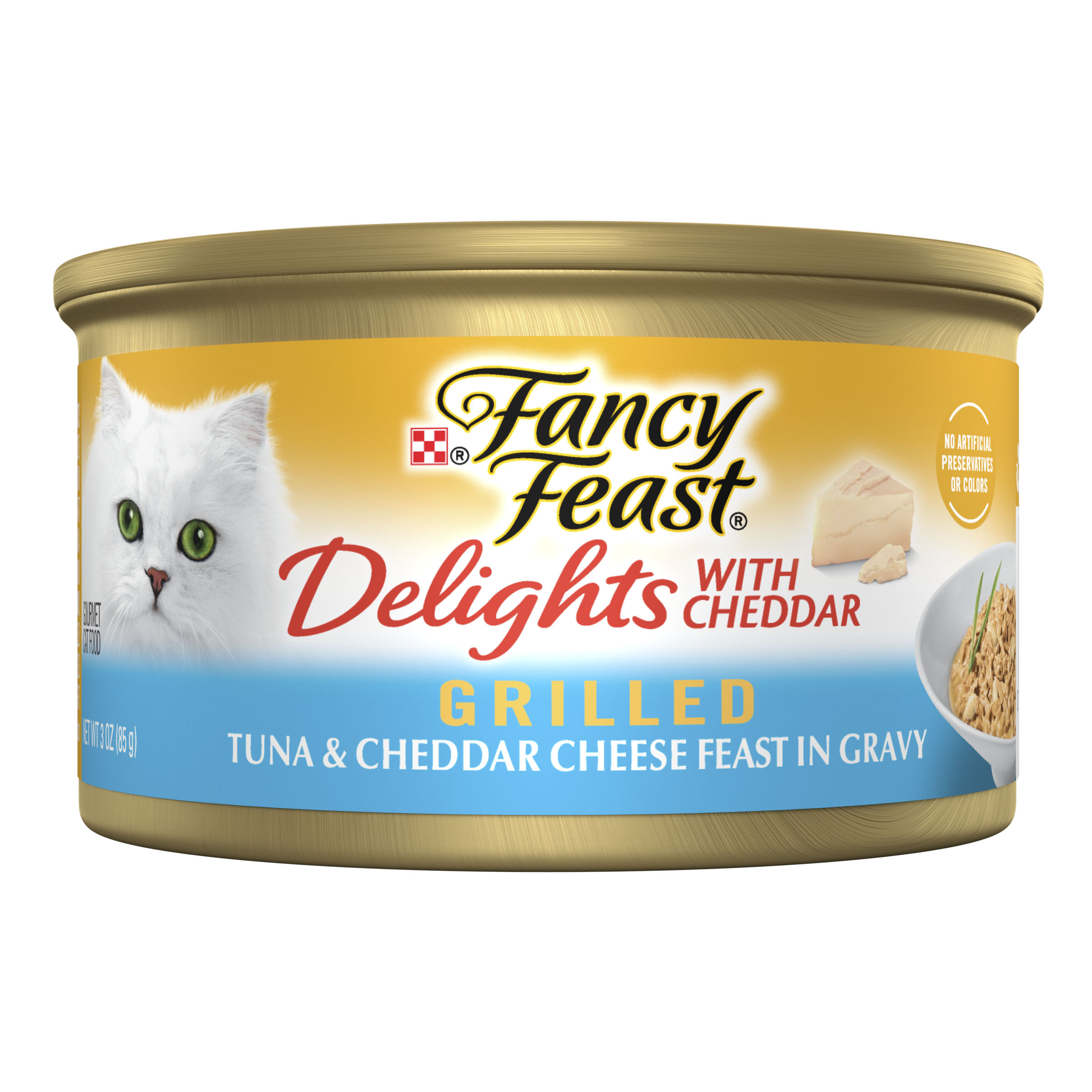 Purina Fancy Feast Grilled Delights Cat Tuna & Cheddar Cheese 3oz can