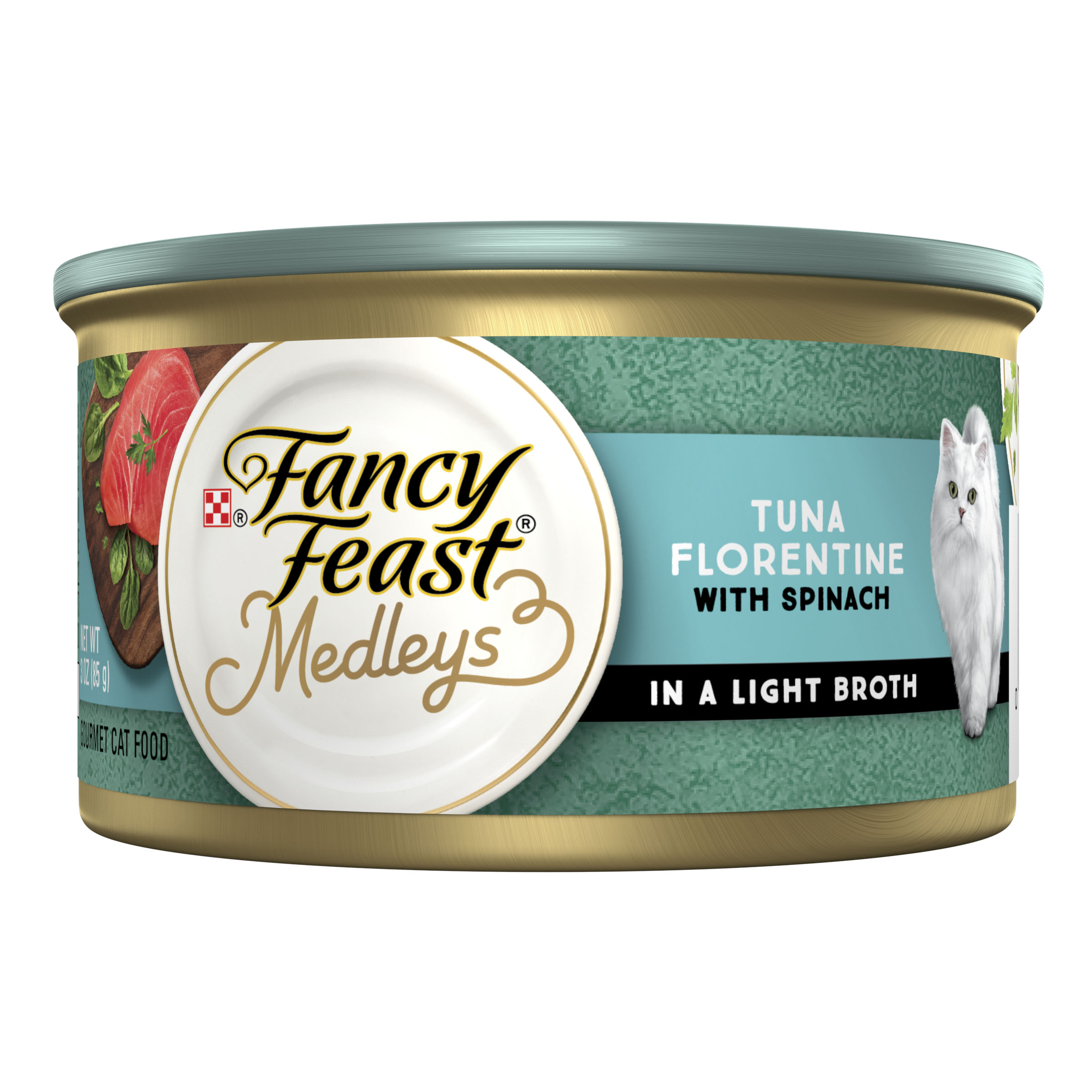 Purina Fancy Feast Medley's Cat Tuna W/ Greens in Sauce 3oz can