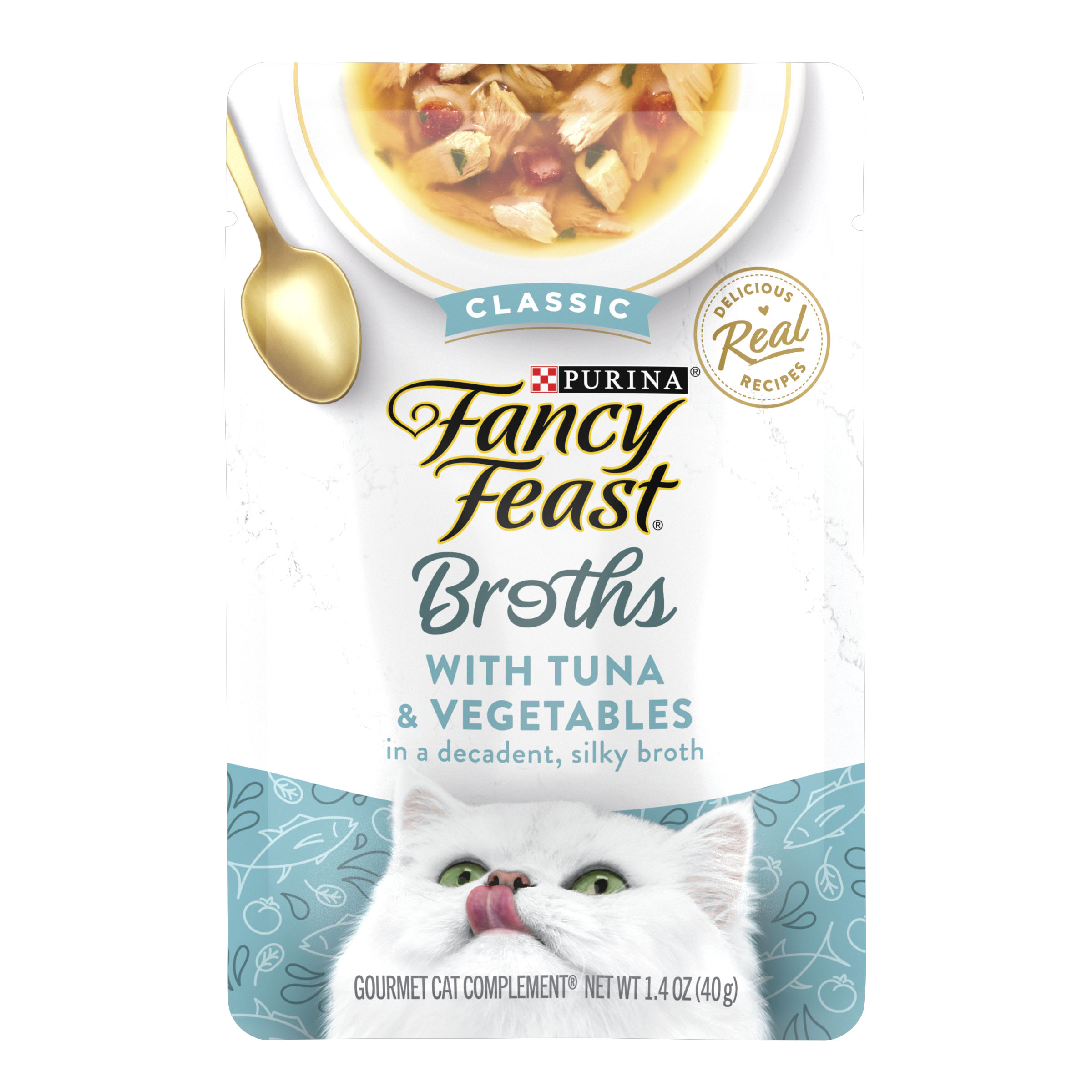 Purina Fancy Feast Cat Broths Classic Tuna & Vegetables 1.4oz pouch