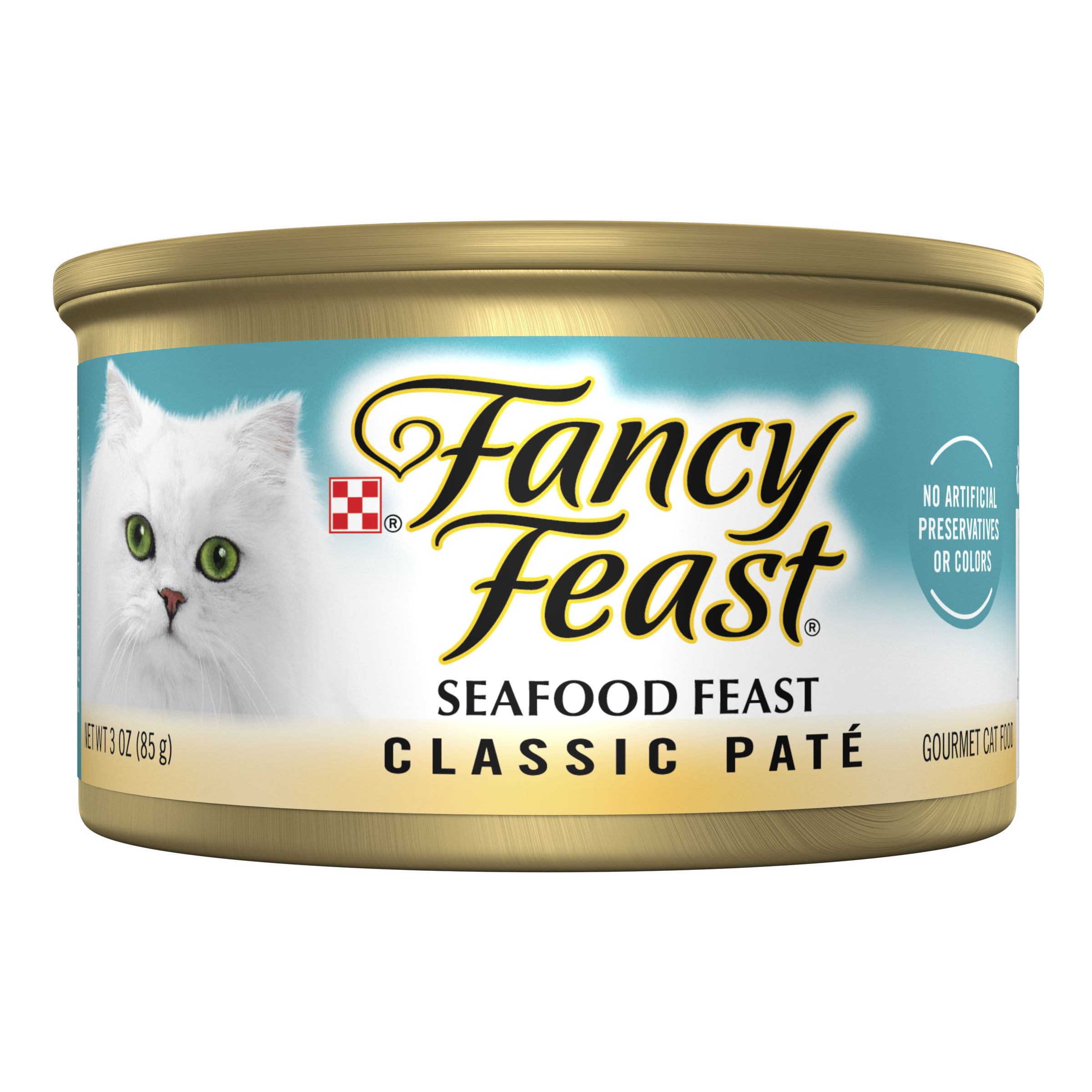 Purina Fancy Feast Pate Cat Grain Free Seafood 3oz can