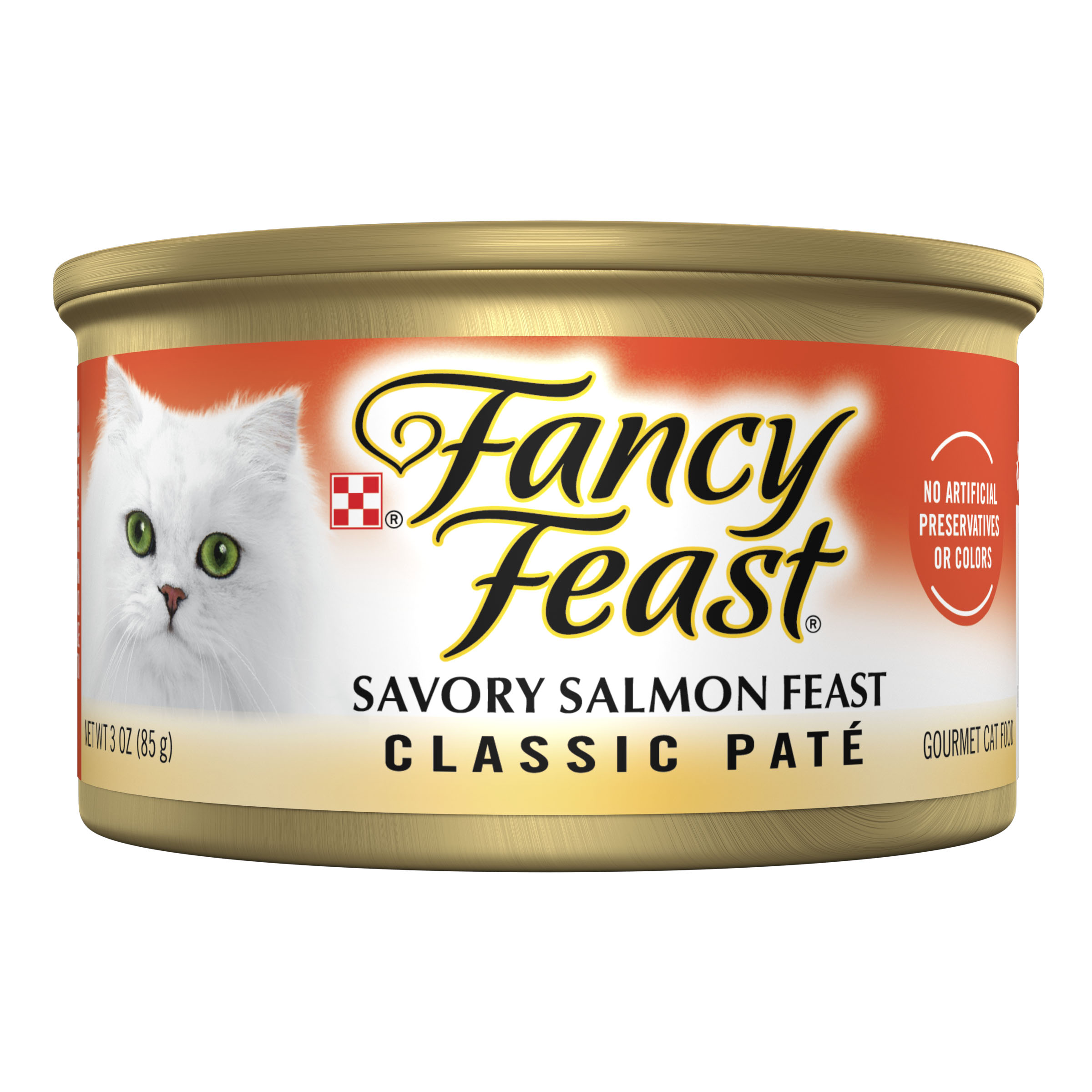 Purina Fancy Feast Pate Cat Grain Free Savory Salmon 3oz can