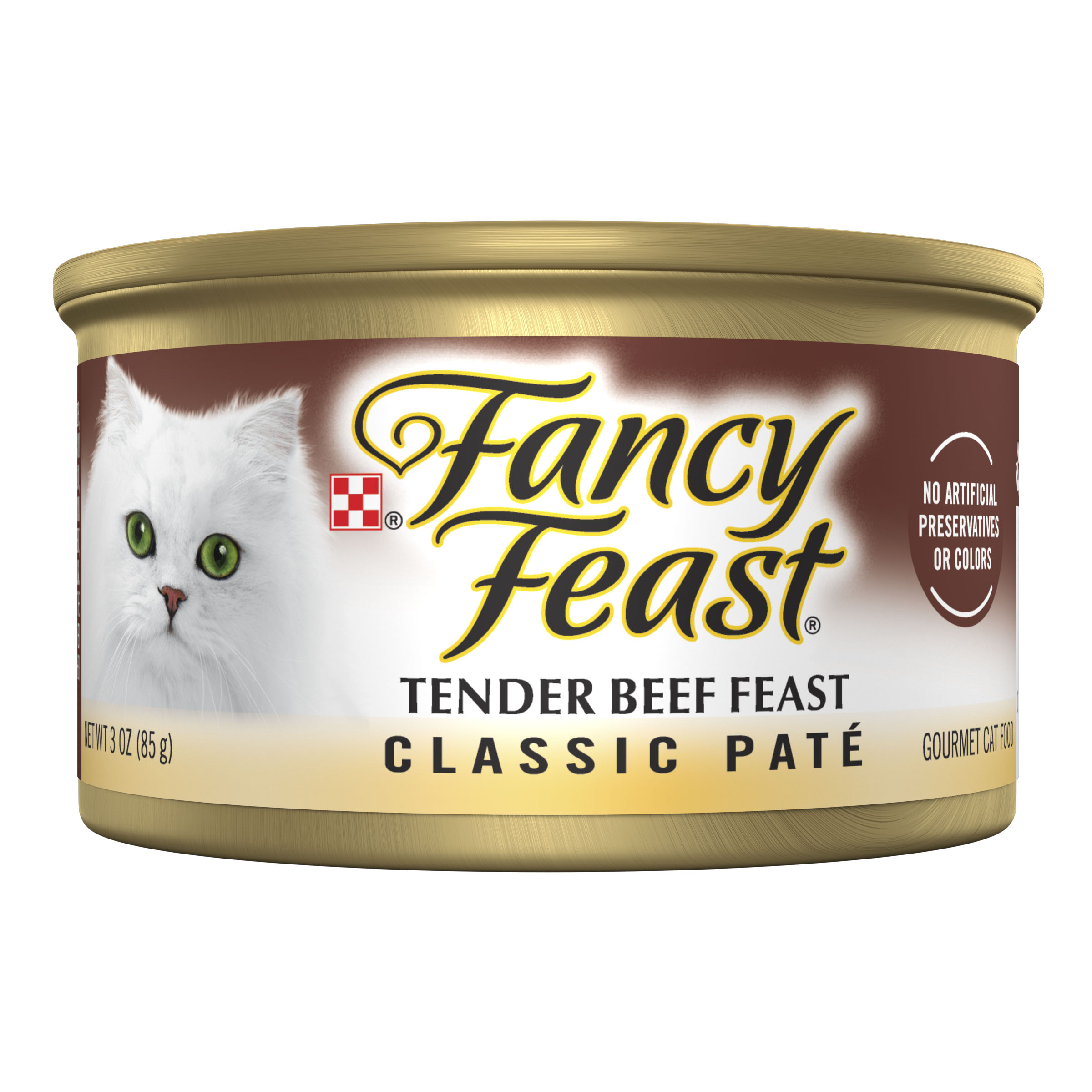 Purina Fancy Feast Pate Cat Grain Free Tender Beef 3oz can