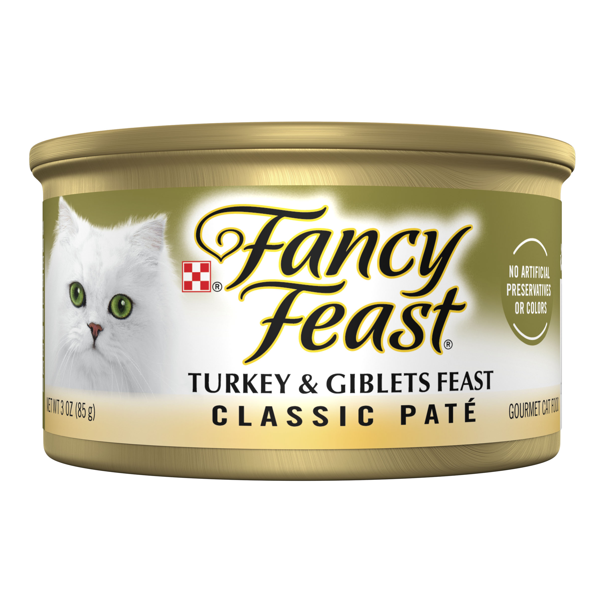 Purina Fancy Feast Pate Cat Grain Free Turkey & Giblets 3oz can