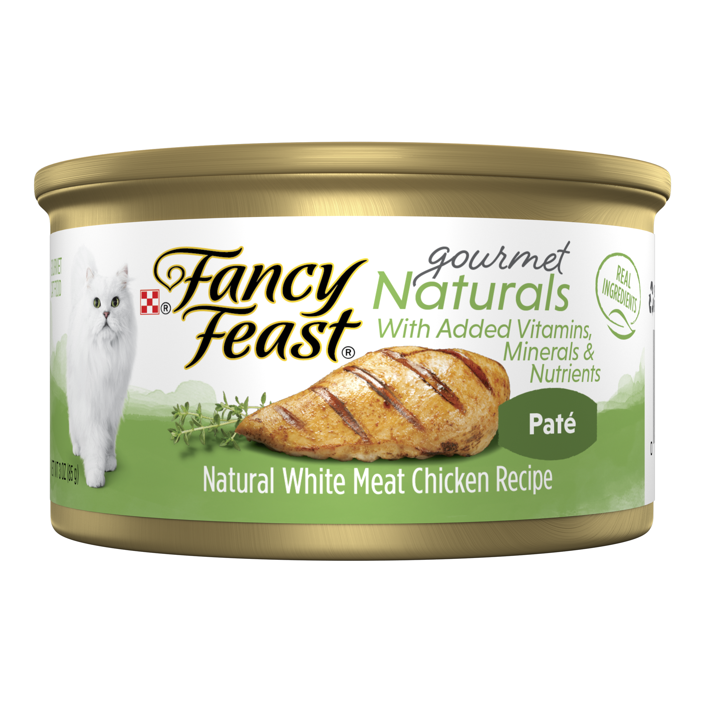 Purina Fancy Feast Gourmet Naturals Pate Cat White Meat Chicken 3oz can