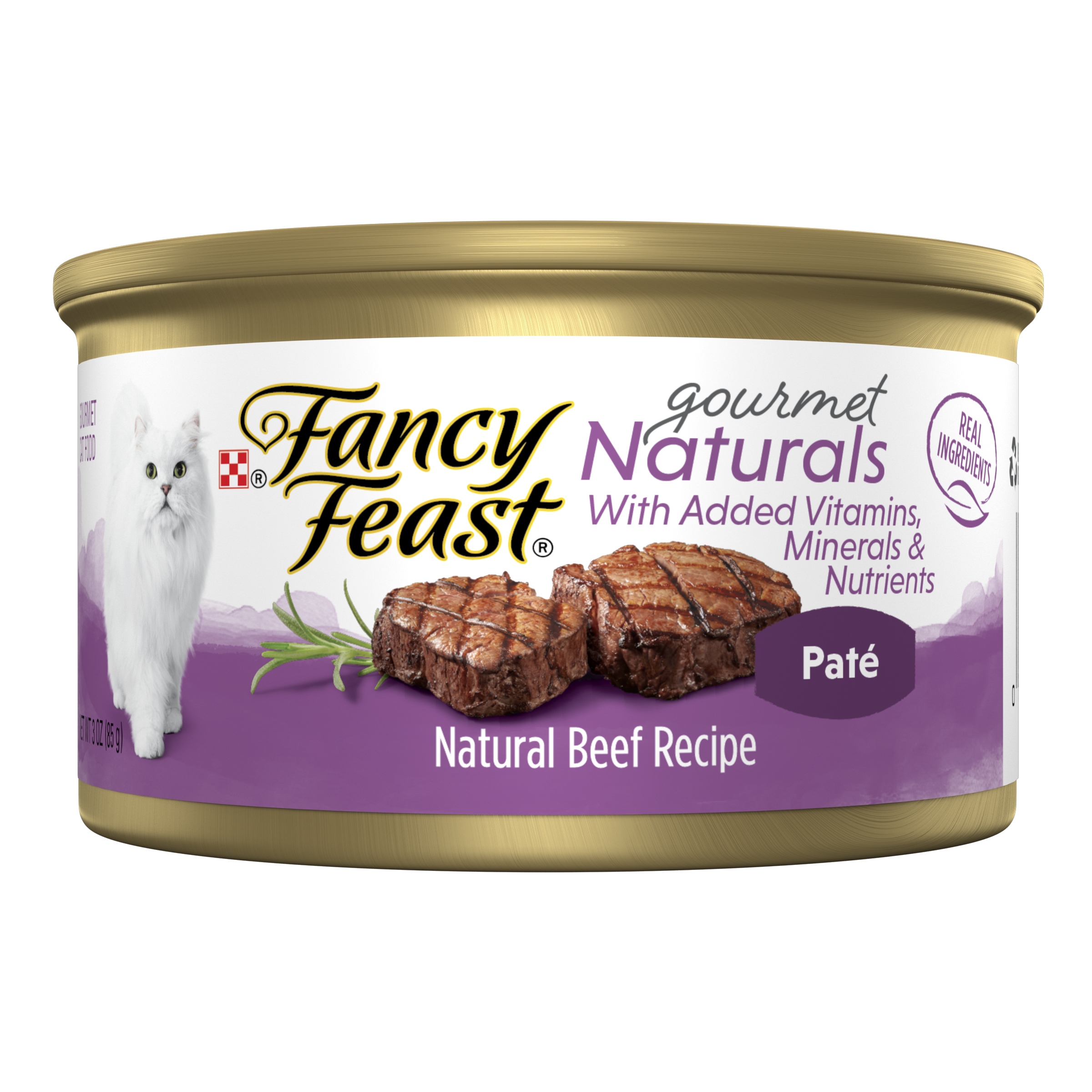 Purina Fancy Feast Gourmet Naturals Pate Cat Beef 3oz can