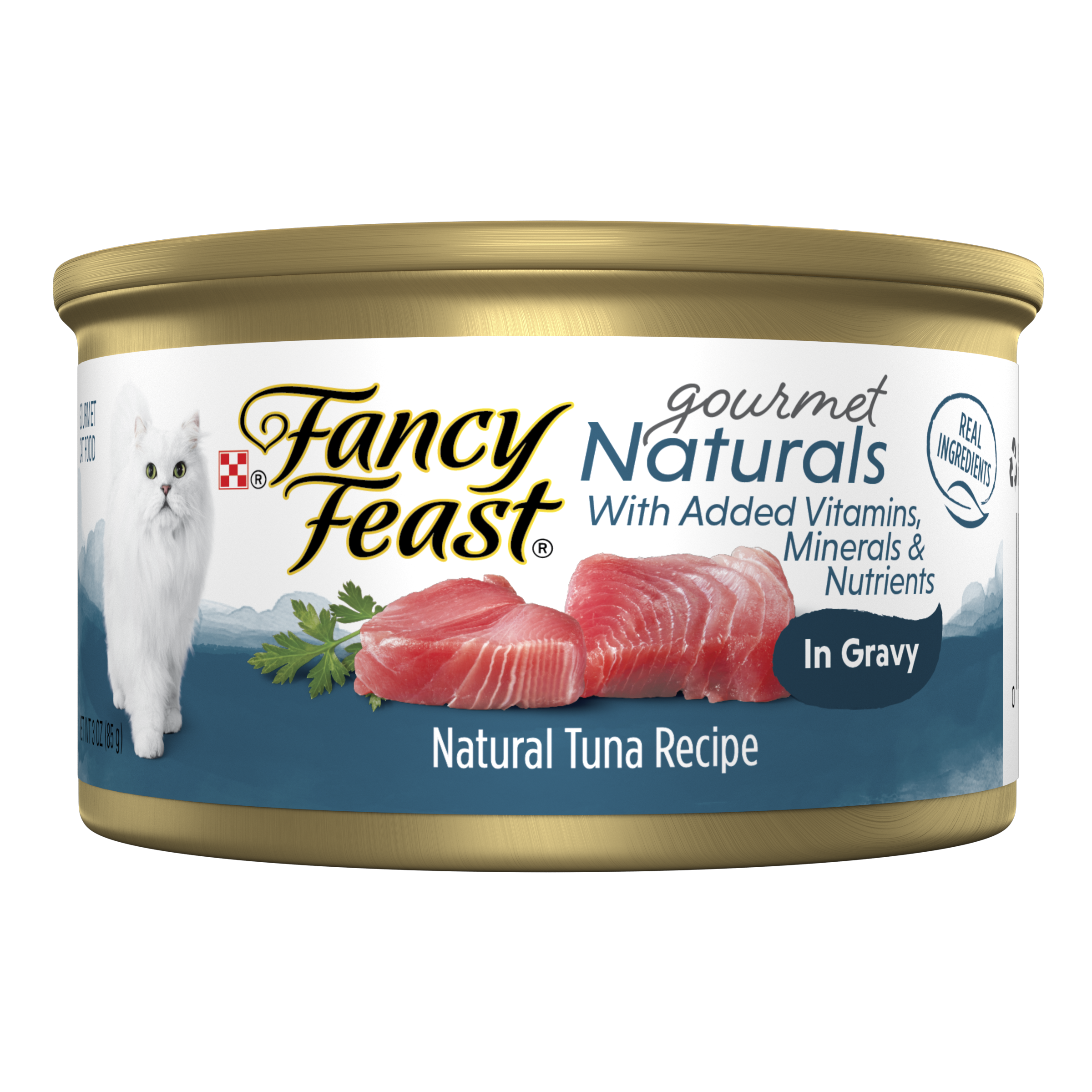 Purina Fancy Feast Gourmet Naturals Cat Tuna in Gravy 3oz can