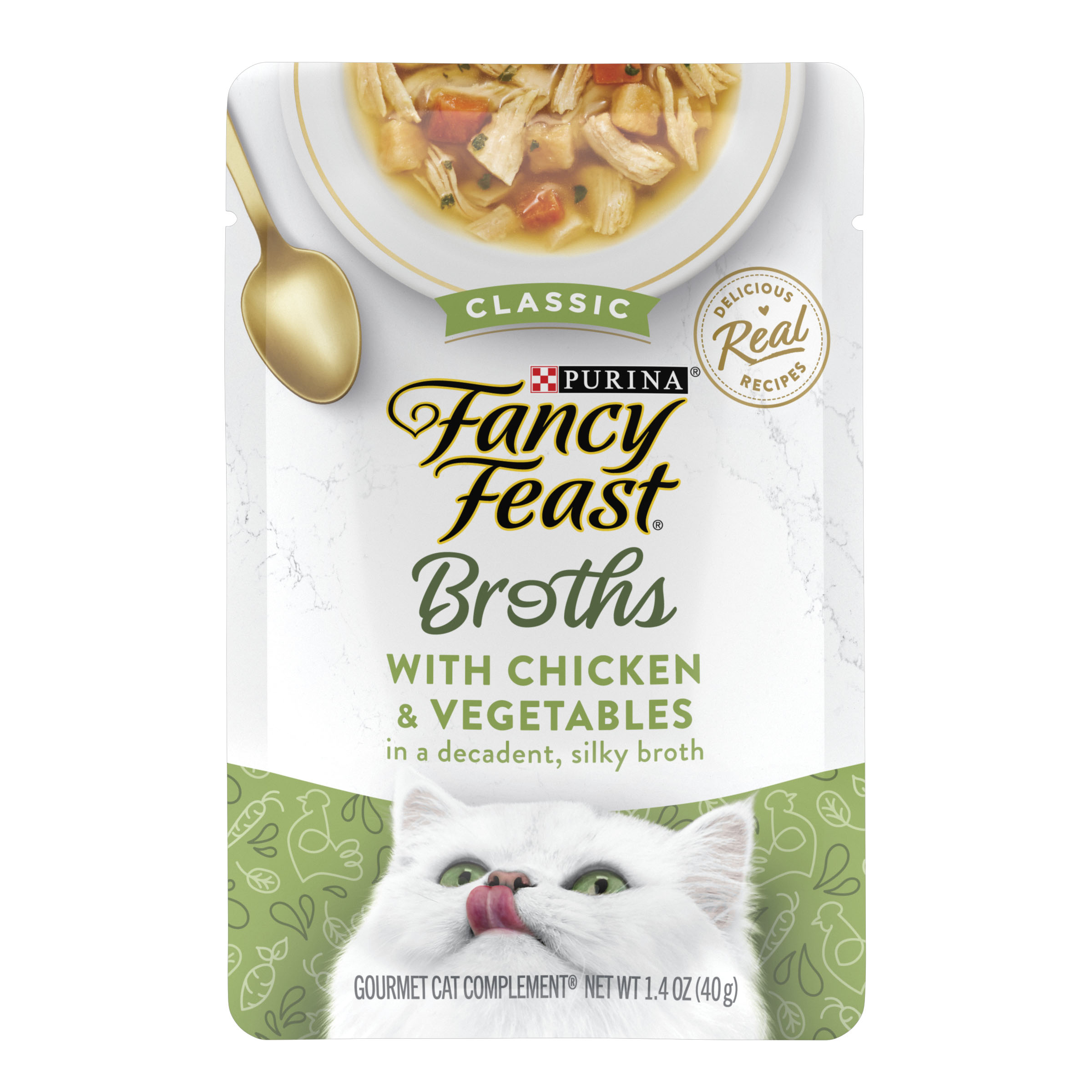 Purina Fancy Feast Cat Broths Classic With Chicken & Vegetables 1.4oz pouch