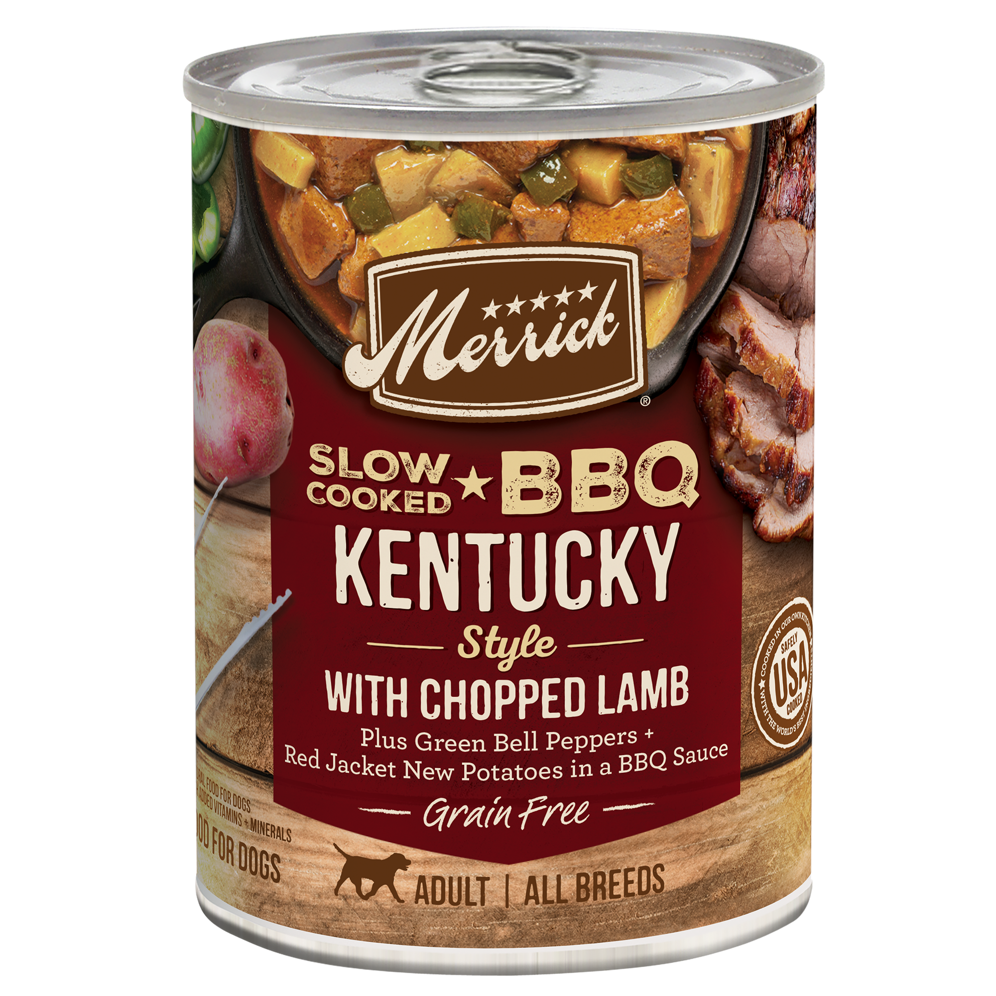 Merrick Dog Food Can Slow Cooked BBQ Kentucky Style With Chopped Lamb