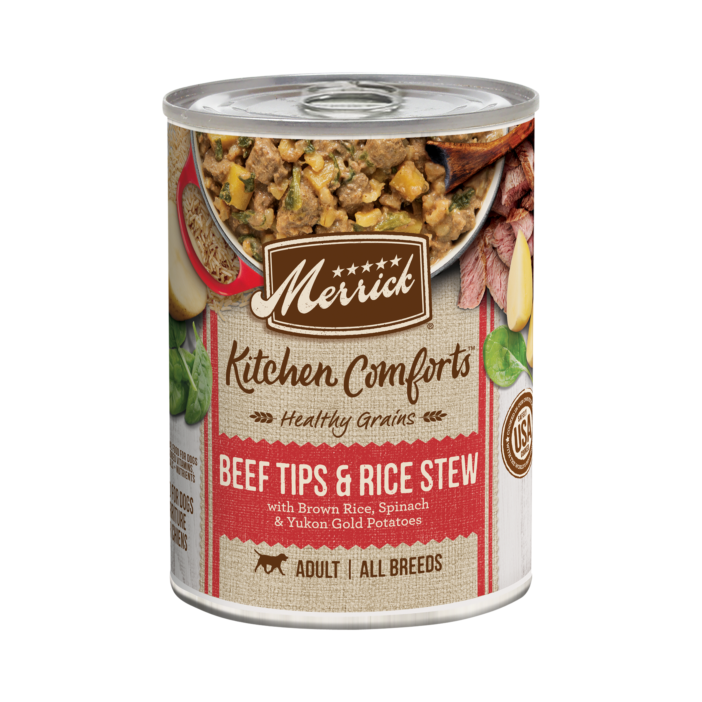 Merrick Dog Food Kitchen Comforts Beef Tips & Rice Stew 12.7oz