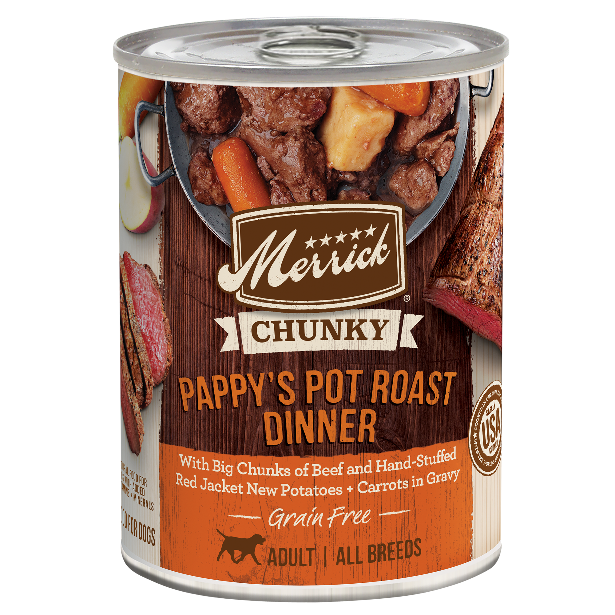 Merrick Chunky Dog Pappy's Pot Roast Dinner 12.7oz can