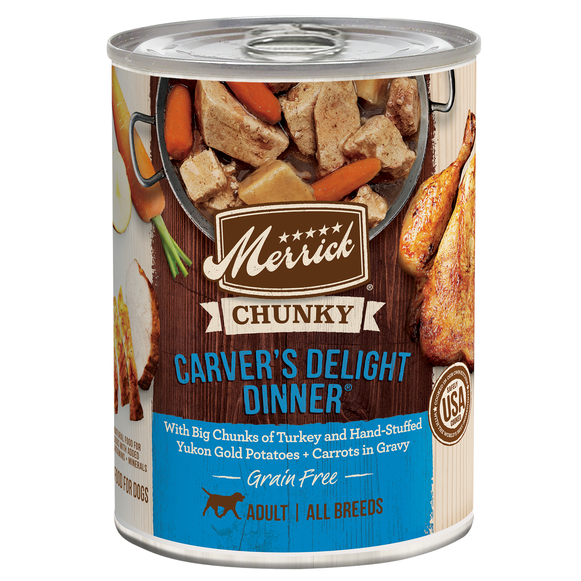 Merrick Chunky Dog Carvers Delight Dinner 12.7oz can