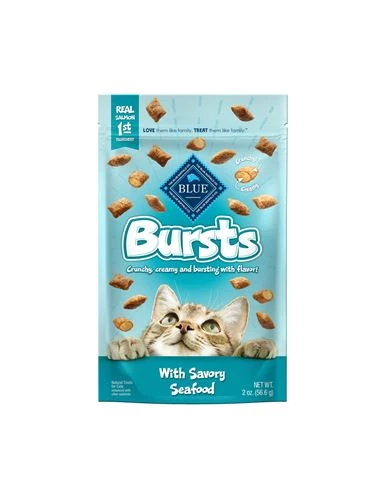 Blue Buffalo Bursts Filled Cat Treats Seafood 2oz