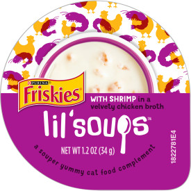 Friskies Cat Food Lil Soups With Shrimp Can 1.2oz