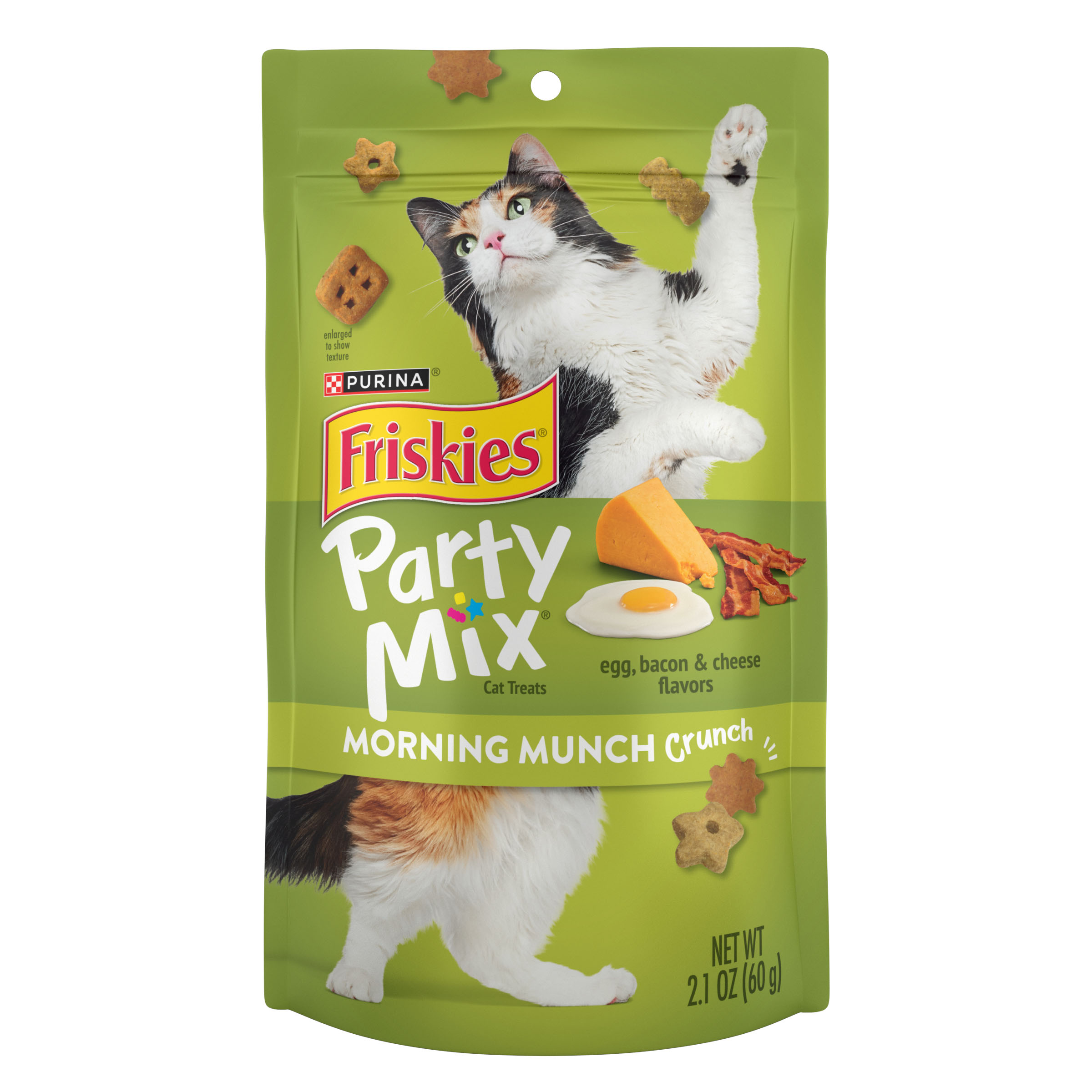 Purina Friskies Cat Treats Party Mix Crunch Morning Munch 2.1oz pouch