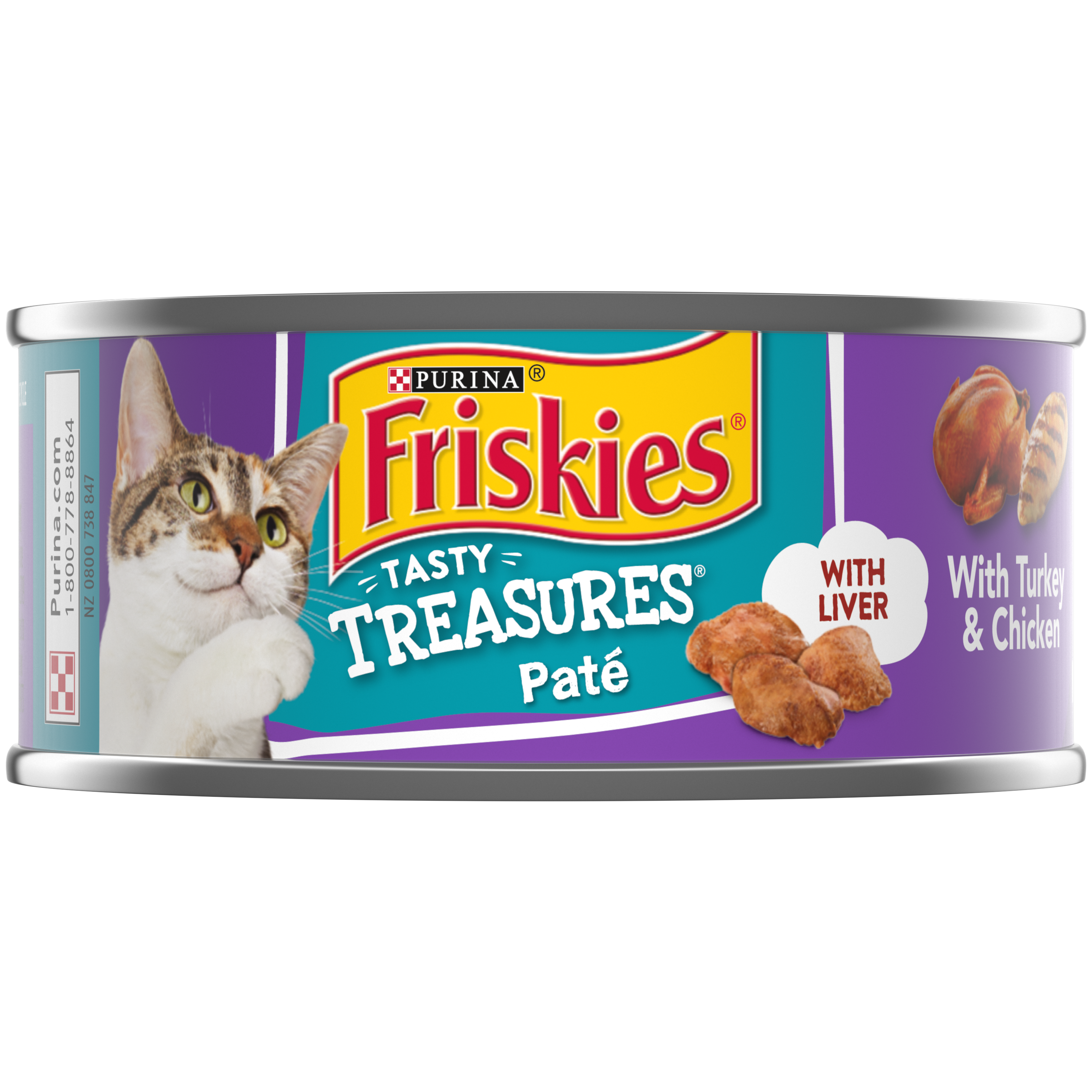 Purina Friskies Tasty Treasures Pate Cat W/ Liver Turkey Chicken  5.5oz can