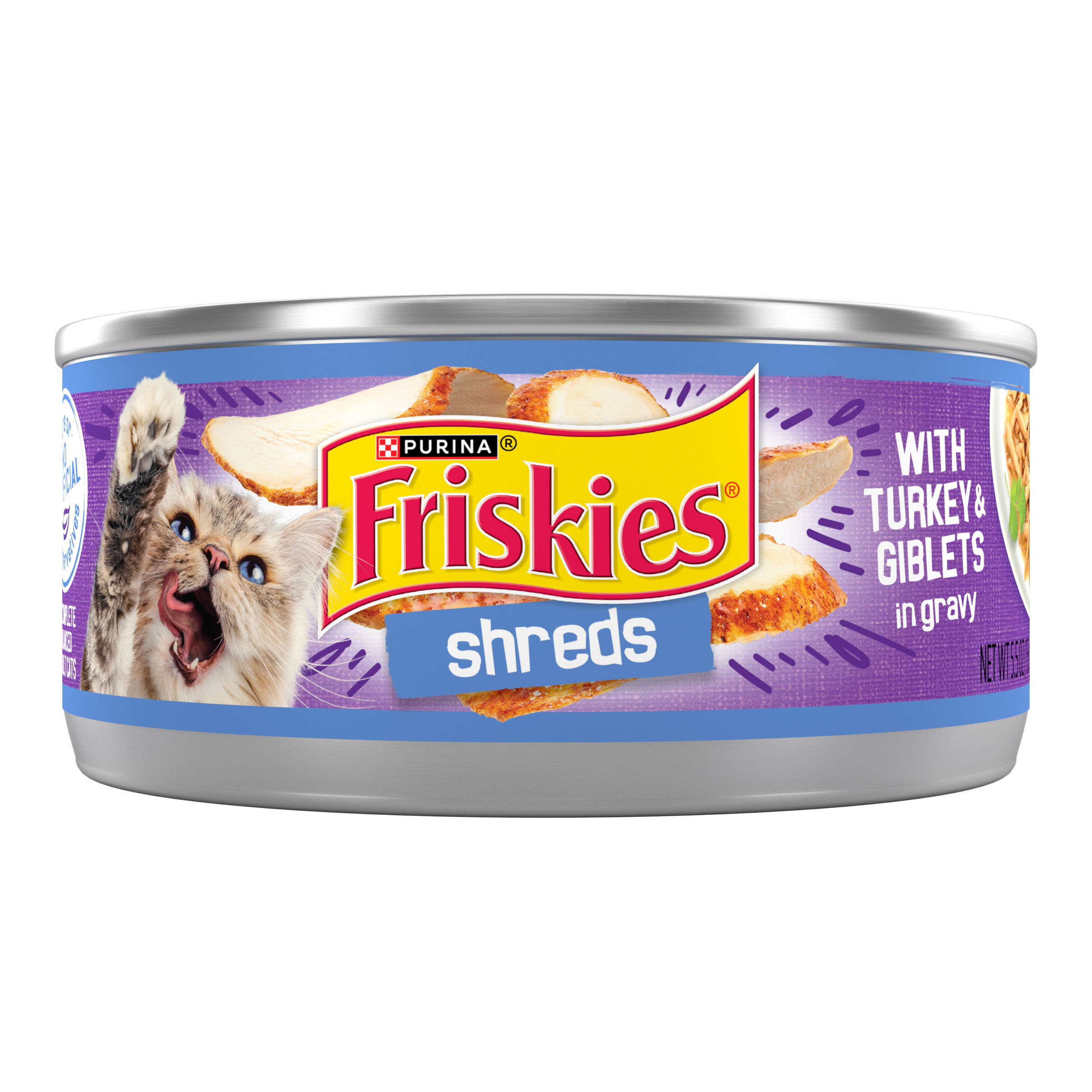 Purina Friskies Cat Shreds With Turkey & Giblets in Gravy 5.5oz can