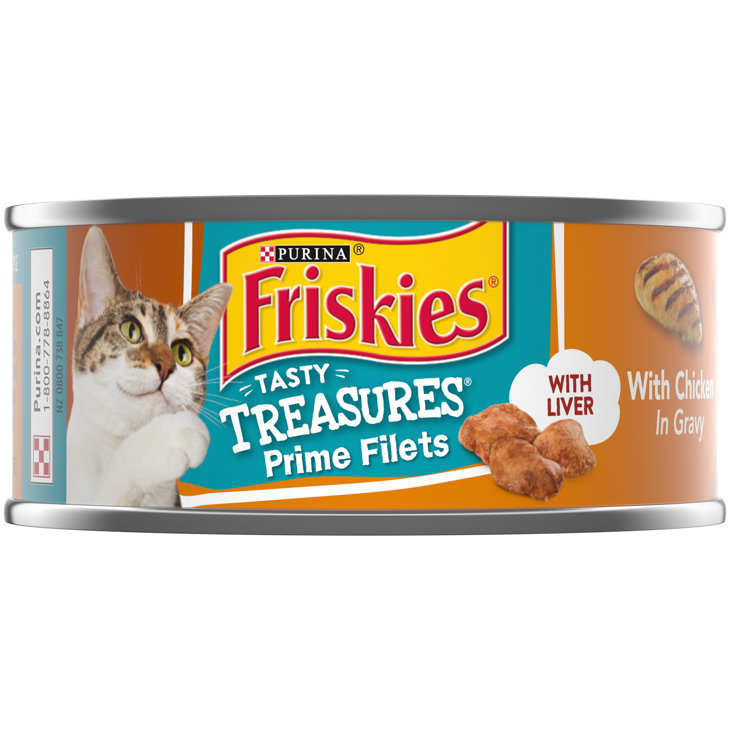 Purina Friskies Tasty Treasures Cat With Chicken & Liver in Gravy 5.5oz can