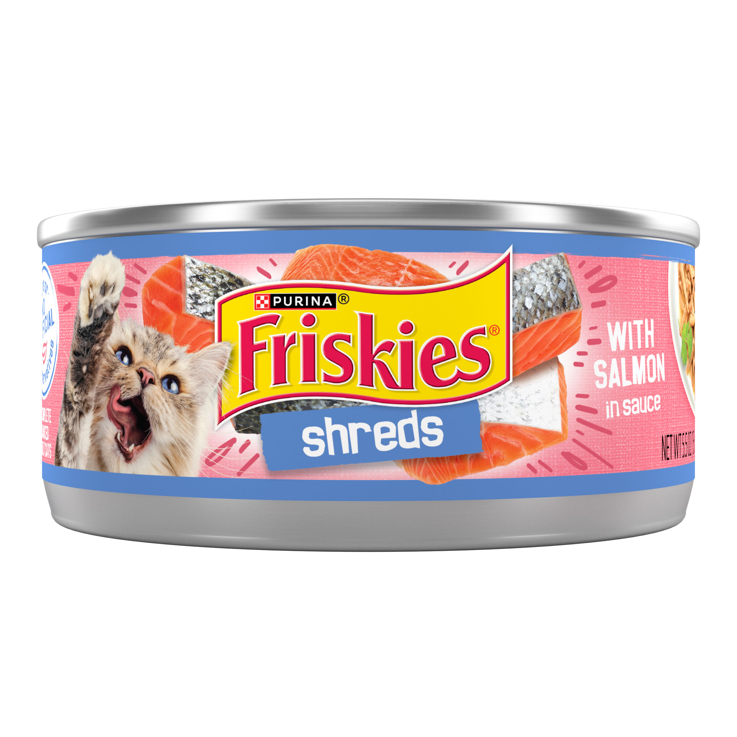 Purina Friskies Cat Shreds With Salmon in Sauce 5.5oz can