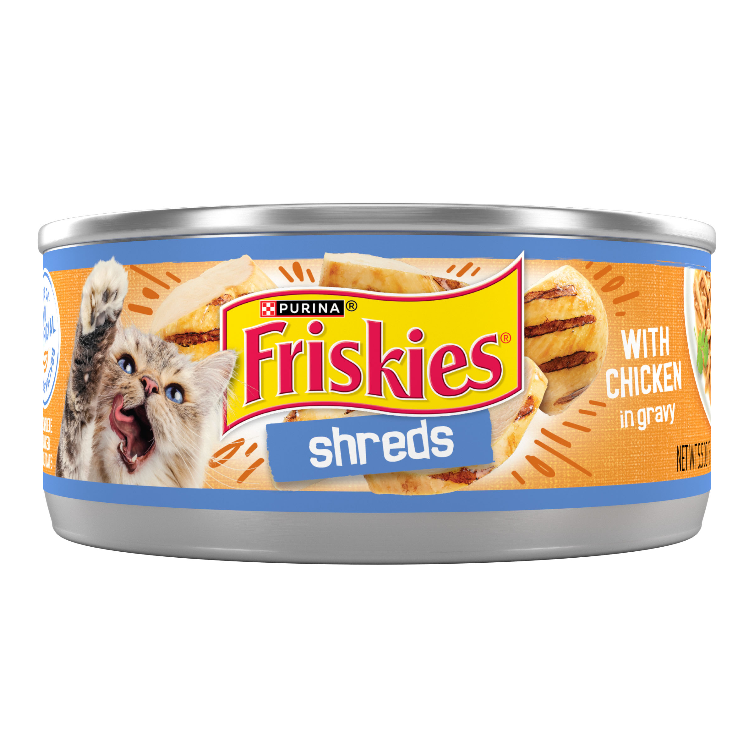 Purina Friskies Cat Shreds With Chicken in Gravy 5.5oz can