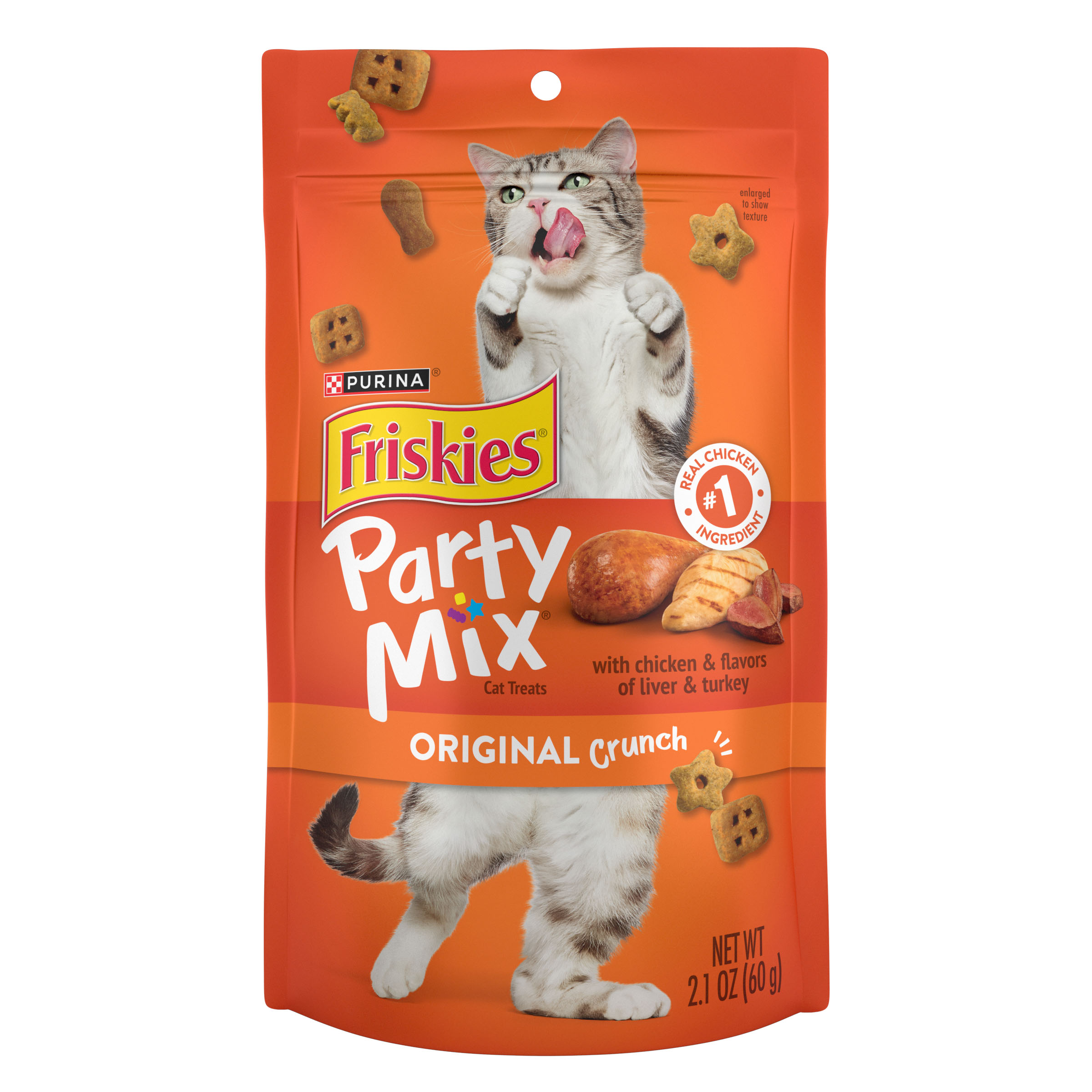 Purina Friskies Cat Treats Party Mix Original Crunch 2.1oz