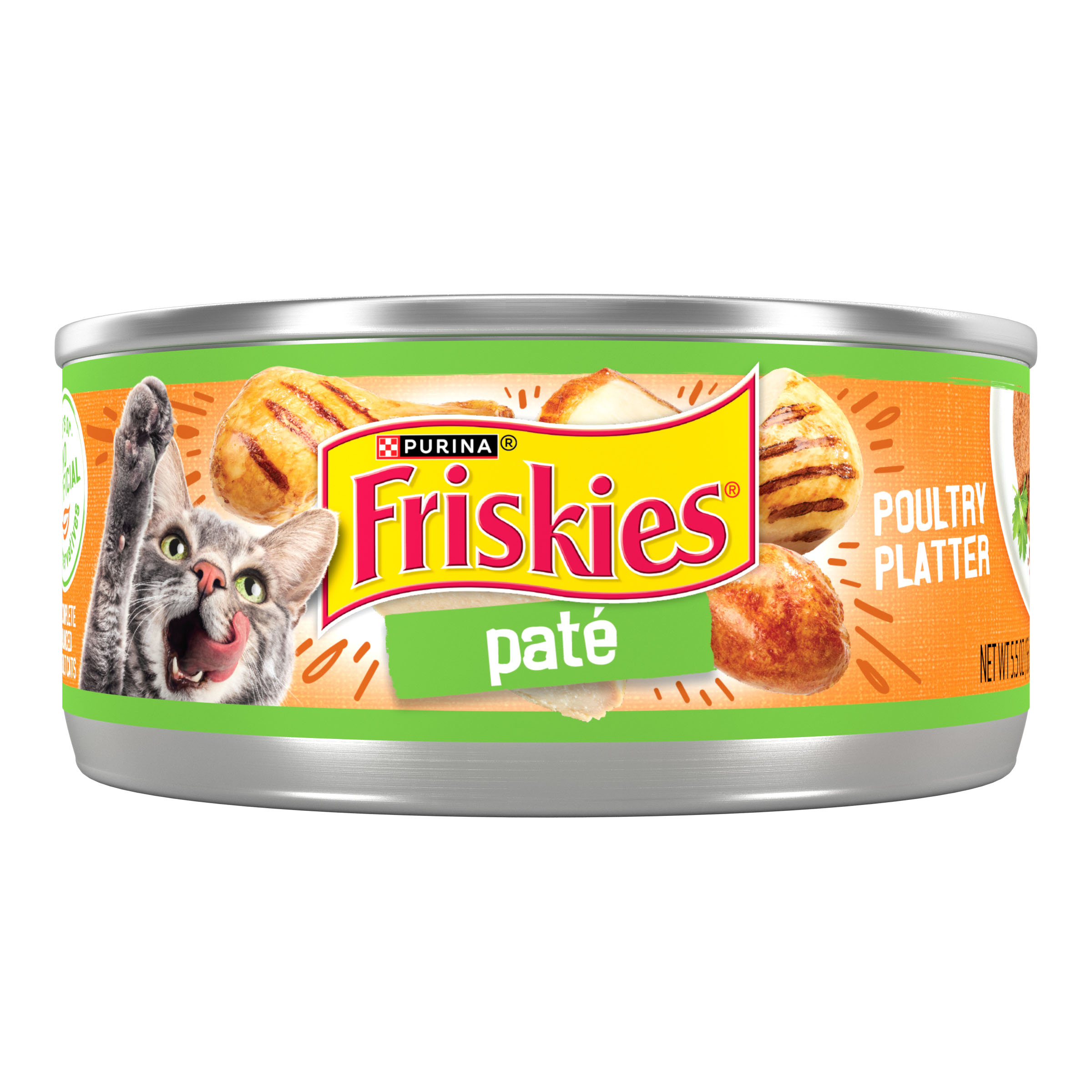 Purina Friskies Pate Cat Poultry Platter 5.5oz can