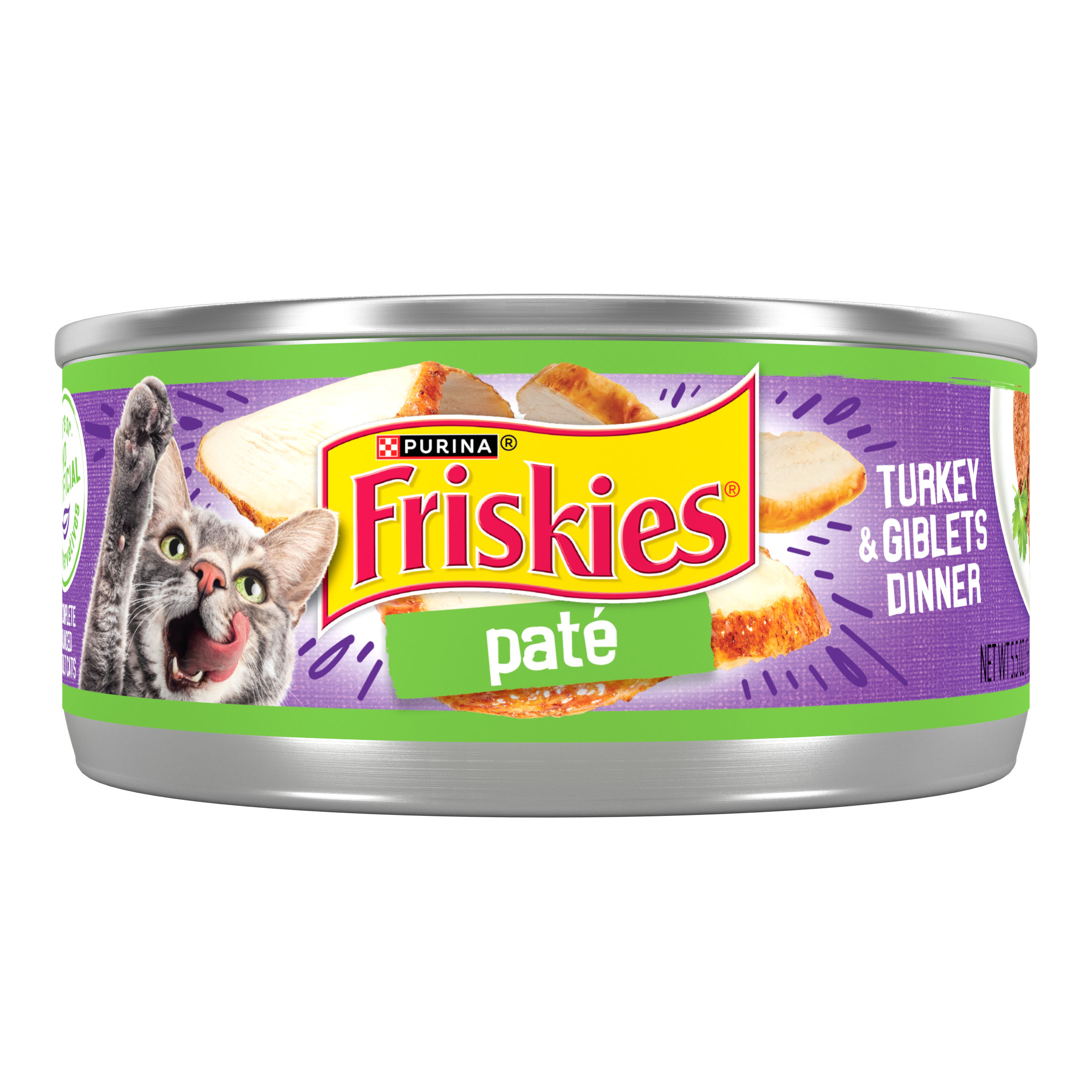 Purina Friskies Pate Cat Turkey & Giblets Dinner 5.5oz can